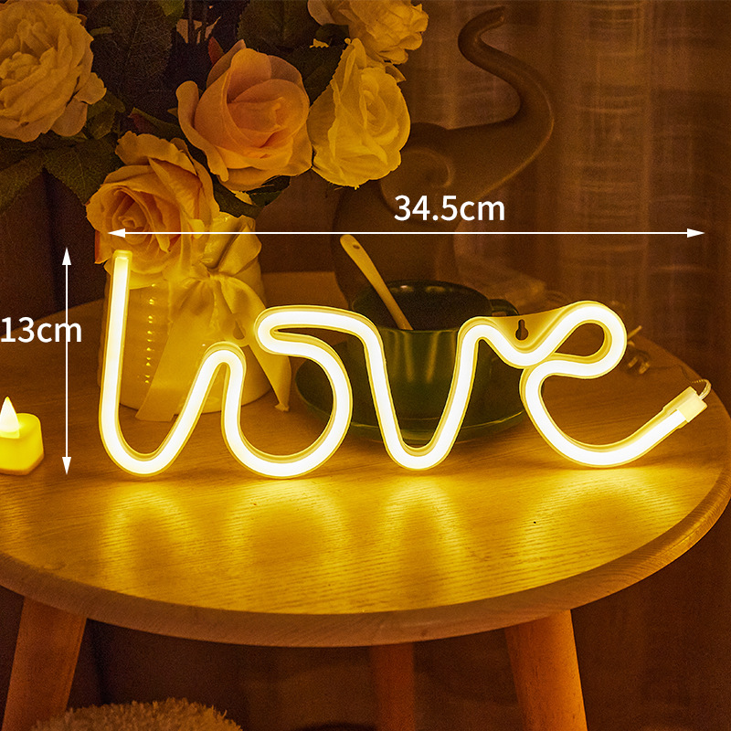 Neon Love Kreatives Led-nachtlicht Für Heiratsanträge Mit Warmweißem Licht Und Batteriebetrieb