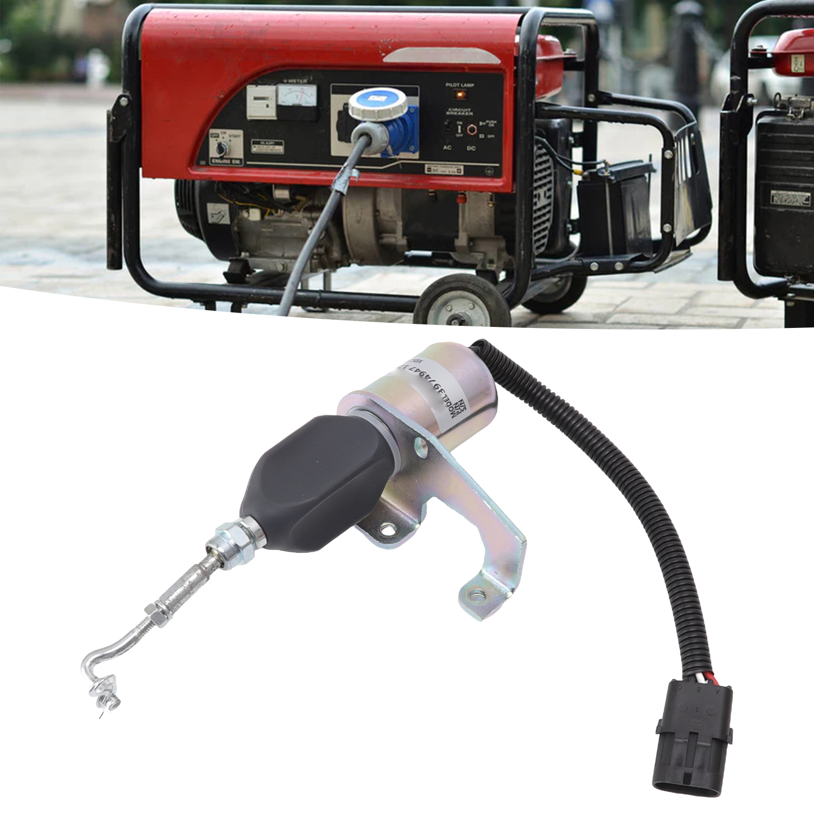 Generator-magnetventil, Spannungsgesteuert, Flammhemmend, Mit Metall-elektromagnet 3974947 12 V