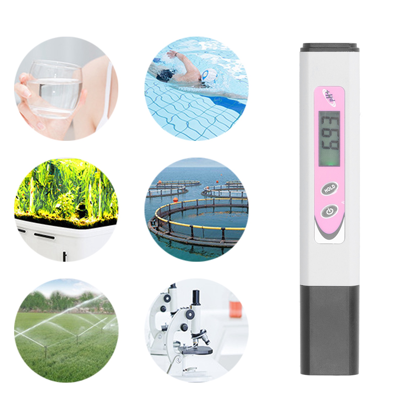 Tragbares Ph-meter, Ph-tester, Temperaturkompensiertes Ph-meter Für Aquarien