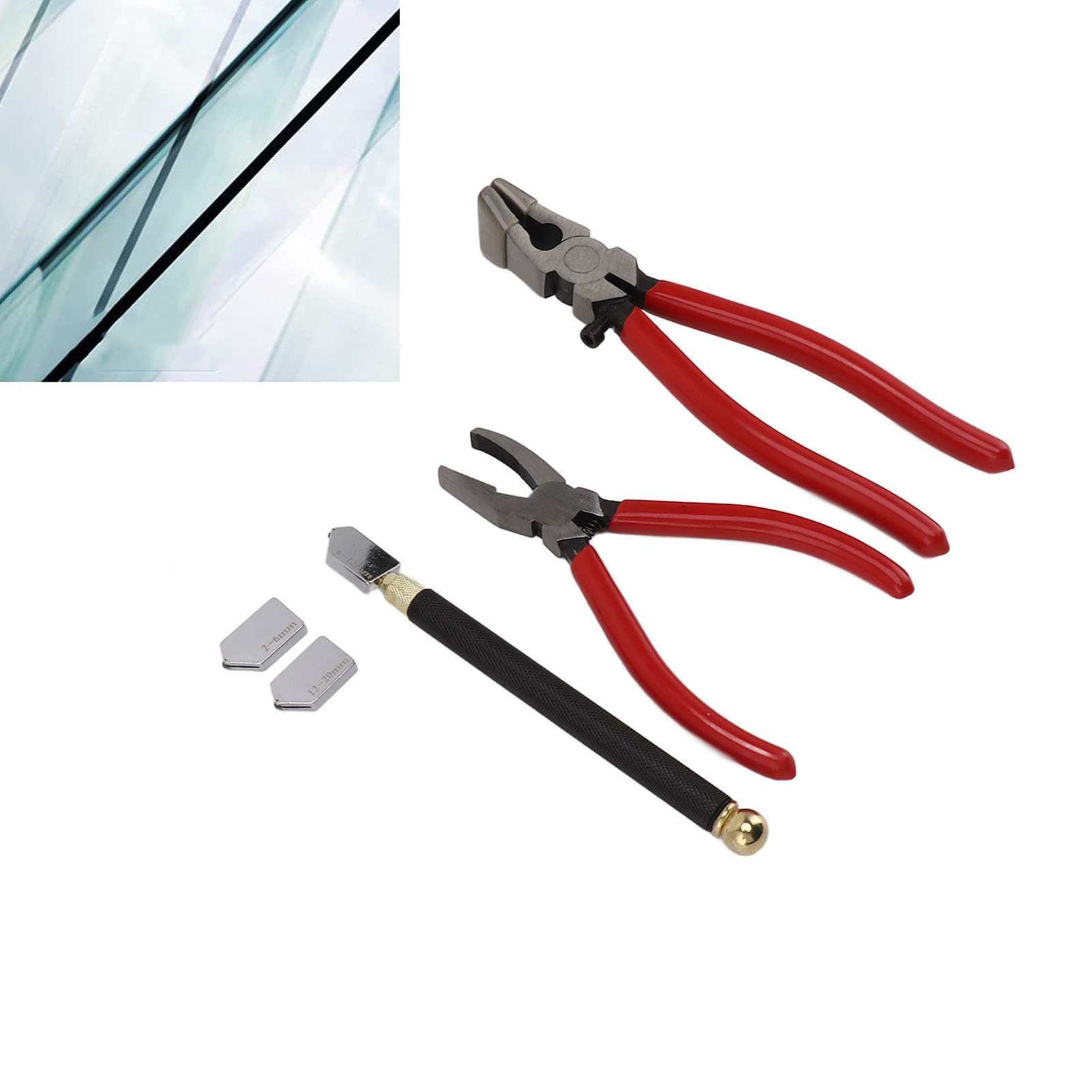 Glasschneider-set, Taschenmesser, Glasschneider, Professionelles Werkzeug Zum Schneiden Von Farbigem Glas.