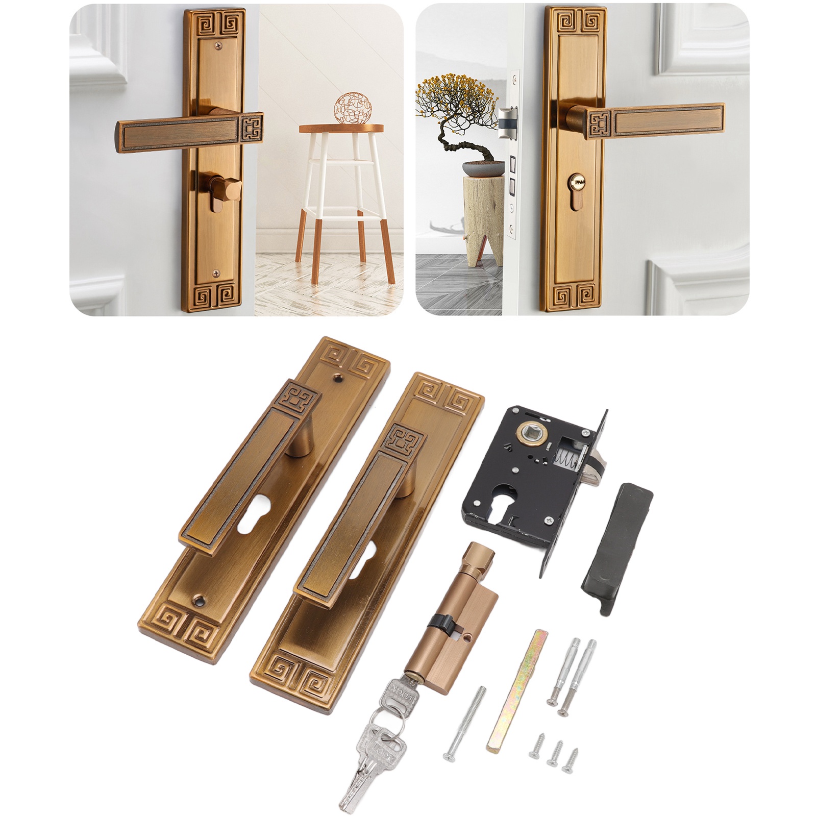 Türschloss, Universelles Türschloss Für Wohngebäude Und Innenausstattung, Huanggu-schloss, Türgriff Aus Aluminiumlegierung, Badezimmer