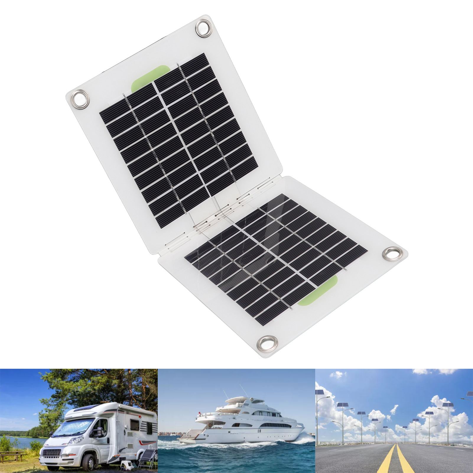 Faltbares, Tragbares 10-w-solarpanel, Solarladegerät Für Den Außenbereich Zum Laden Von Mobiltelefonen Und Autobatterien Mit Schnellladefunktion