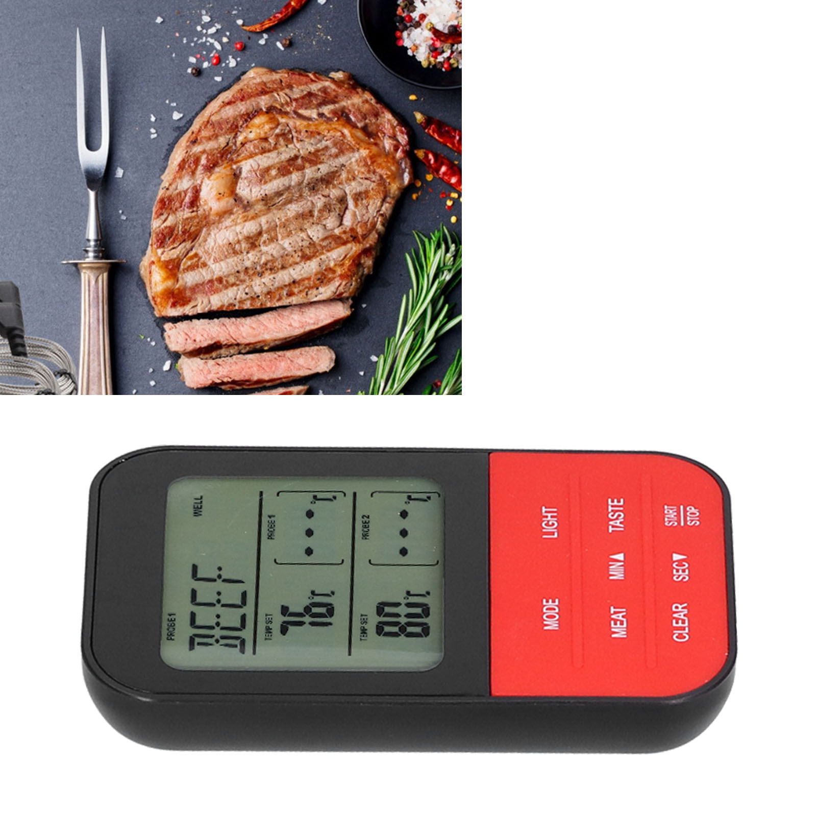 Wasserdichtes Grillthermometer, Digitales Thermometer Für Fleischöfen