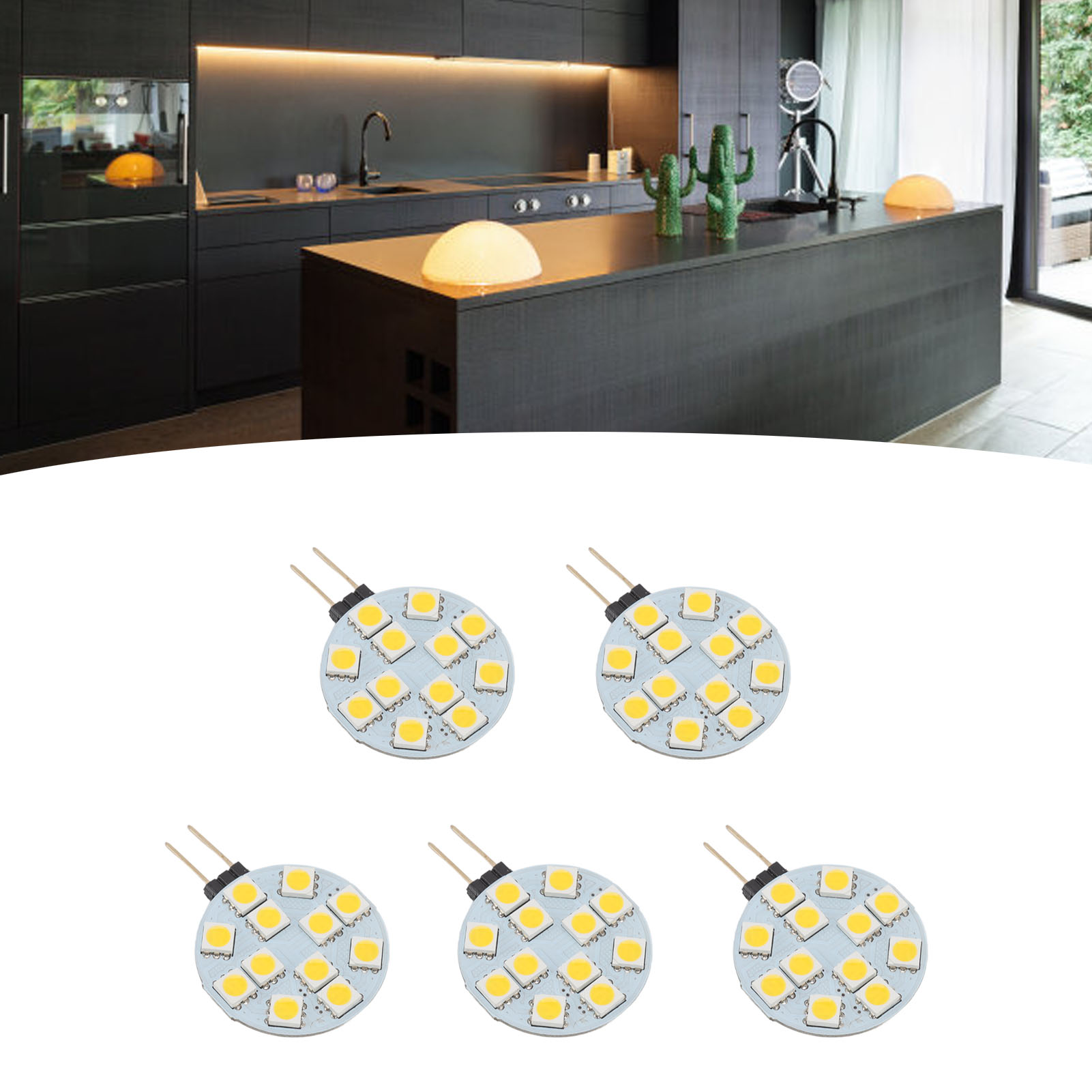2-watt-möbellampe, Mikrowellenlampe, Deckenlampenlampe, Runde Glühbirne, Kristallbirne, Warmweißes Licht 12 V