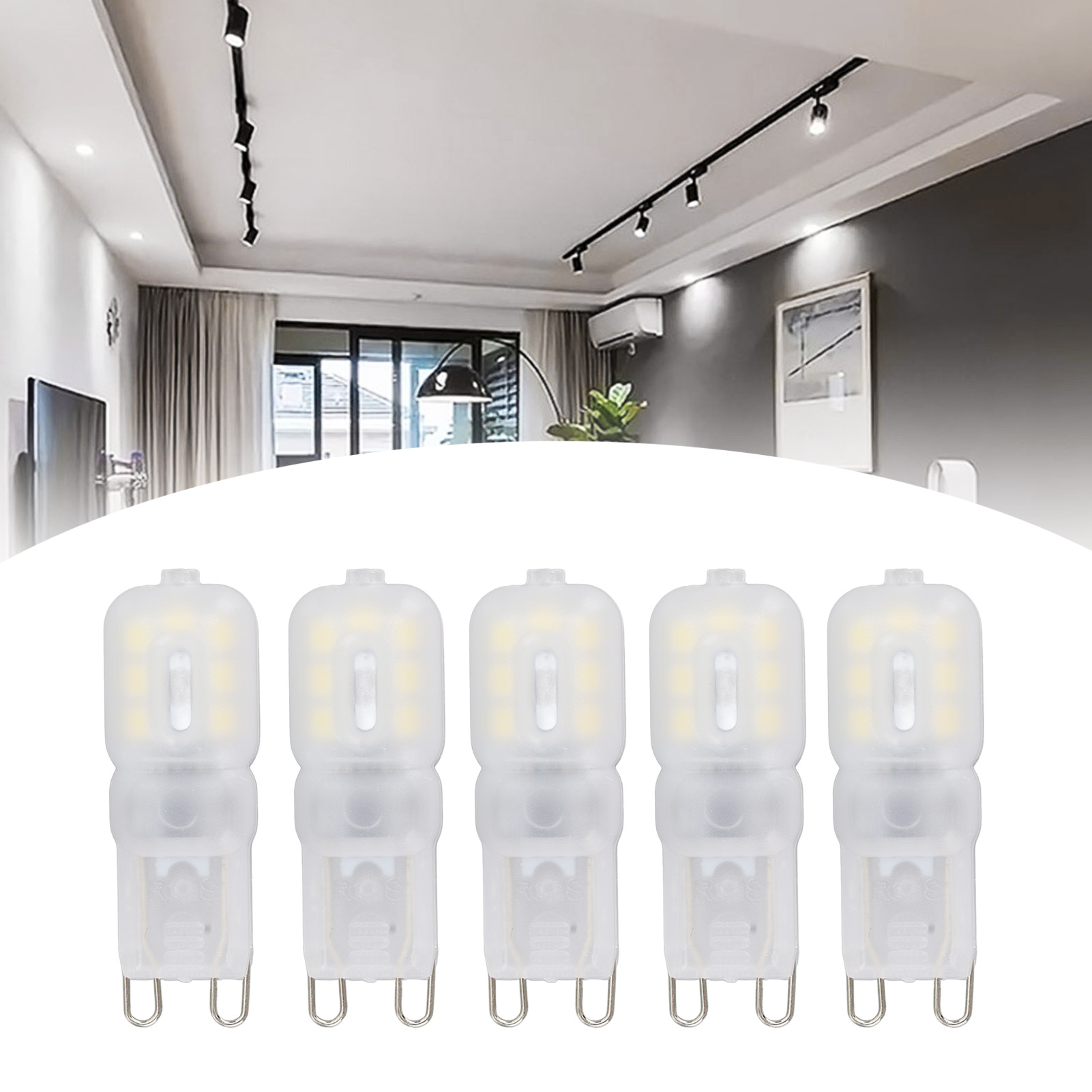 Die G9 3w Led-lampe Entspricht Einer 30w Halogenlampe. Sie Enthält 14 Leds Und Erzeugt Ein Weißes Licht Mit 6000k. Sie Hat Einen Zweipoligen G9-sockel Und Ist Nicht Dimmbar.