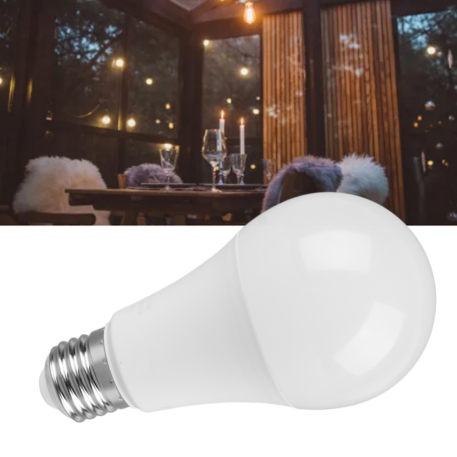 E27-schraubfassung, Weiße Led-lampe Für Den Hausgebrauch, 15 W, 220 V, Weiß Oder Andere Glühbirne +15 W
