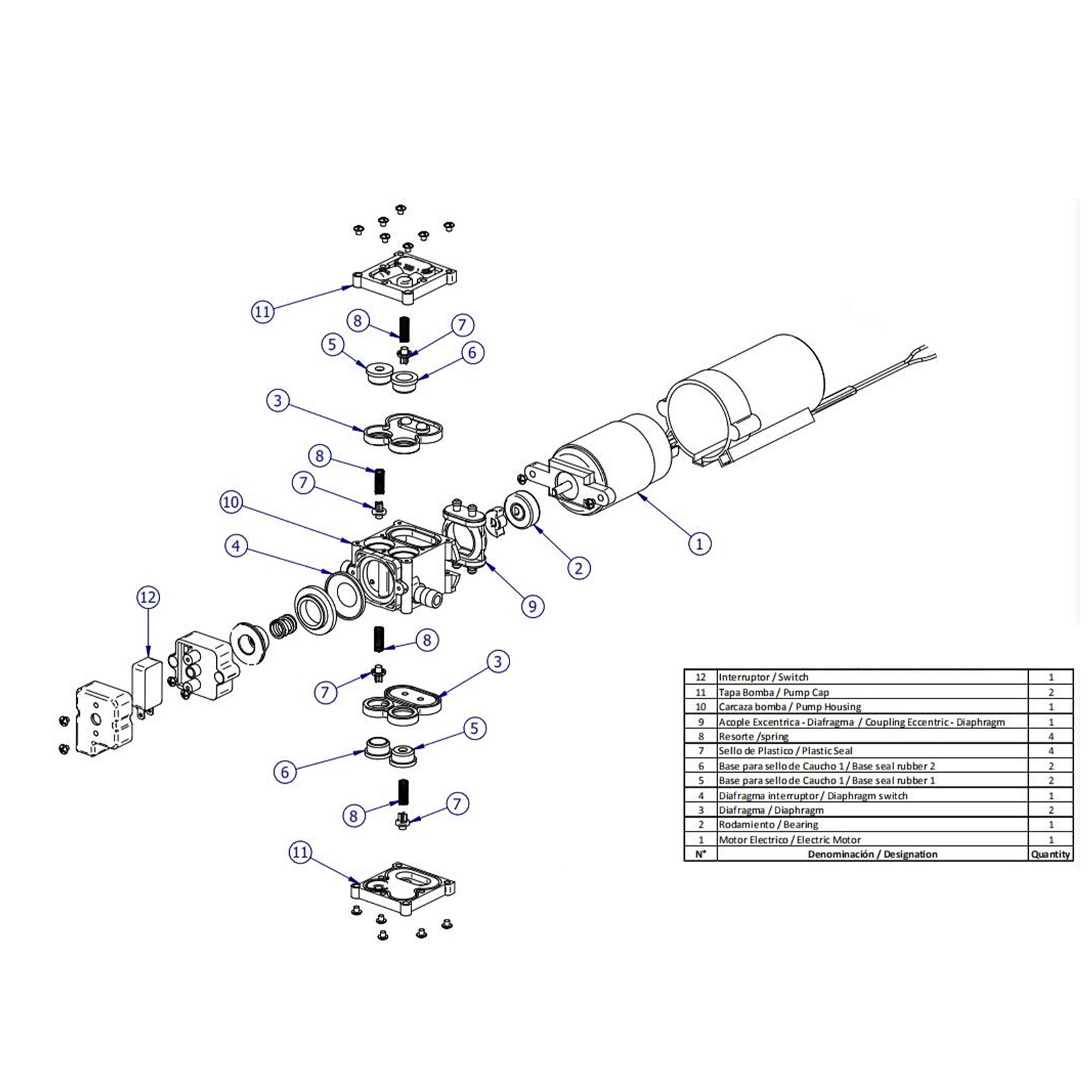 1 Intelligente Schalterpumpe, 12-v-gleichstrom-elektrosprühgerät, Intelligente Membranpumpe, Lithium-batterie-wasserpumpe, Druckschalter, Verrohrung Auf Beiden Seiten