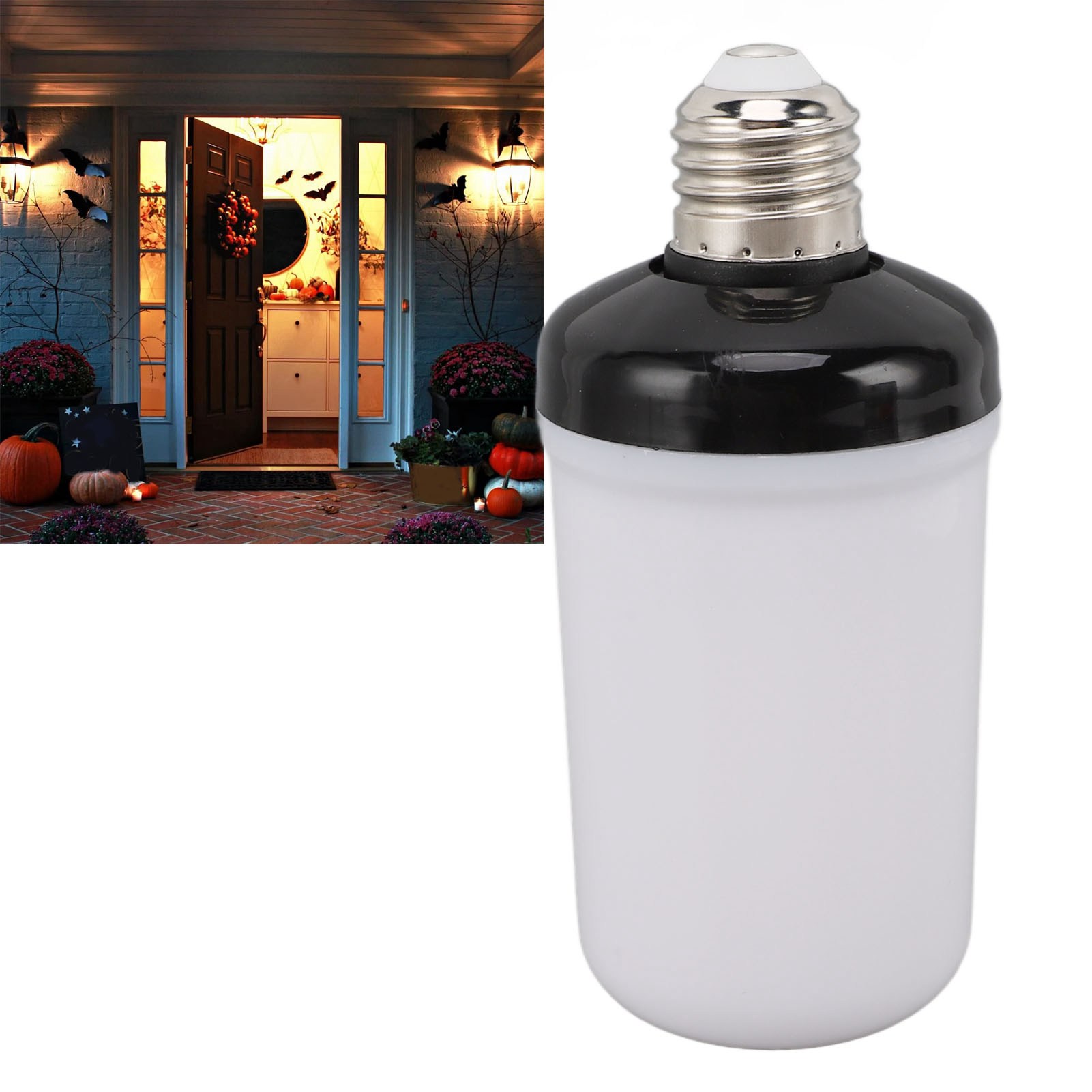 E26 Led-glühbirne Mit Flammeneffekt, 4 Blinkmodi, Dekoration Für Halloween, Weihnachten, Partys, Veranda, Terrasse, Innen- Und Außenbereich