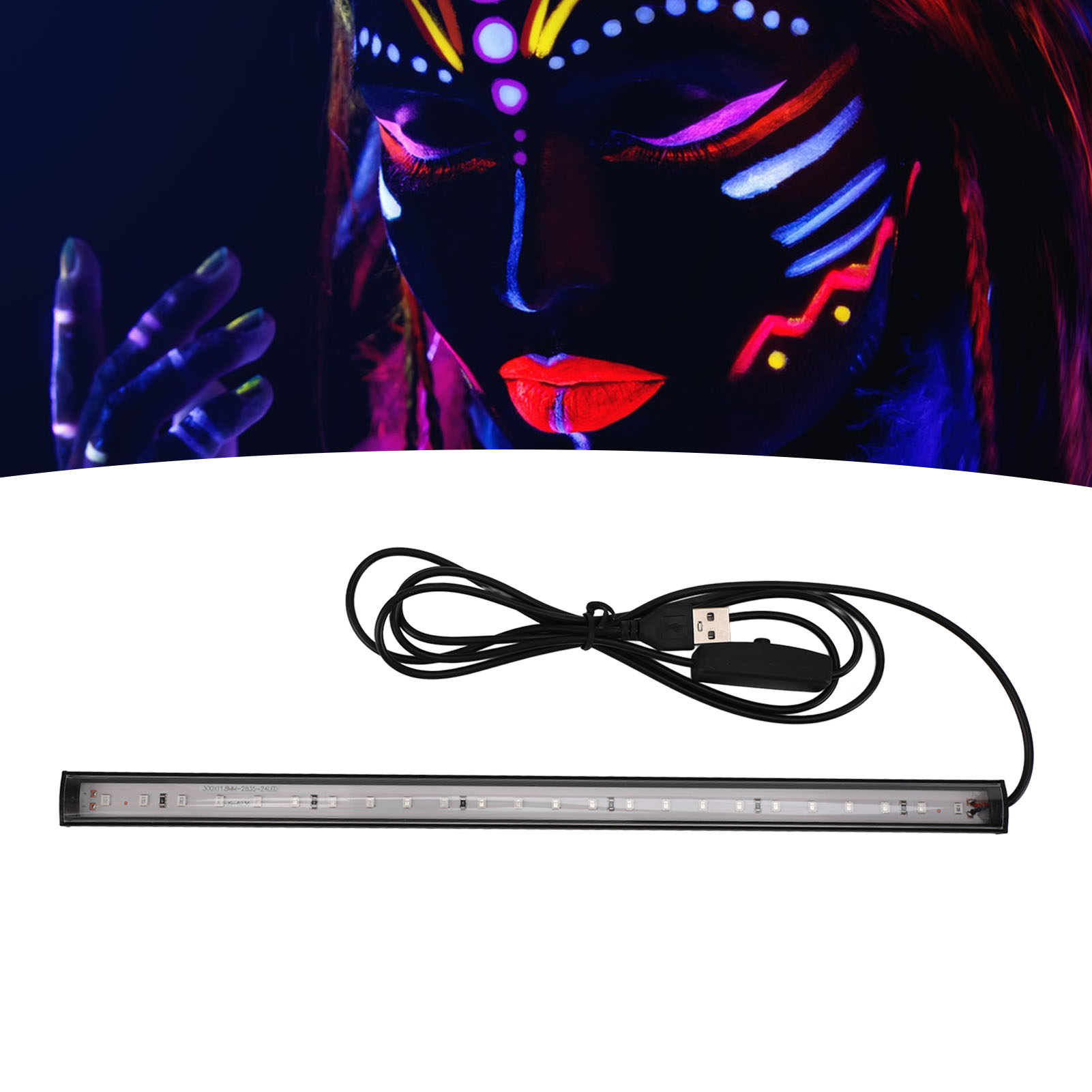 5v Usb Led-streifenlicht Mit Uva 385-400nm, Schwarzes Und Violettes Led-streifenlicht Für Bars, Partys, Kunstgemälde Und Schlafzimmer.