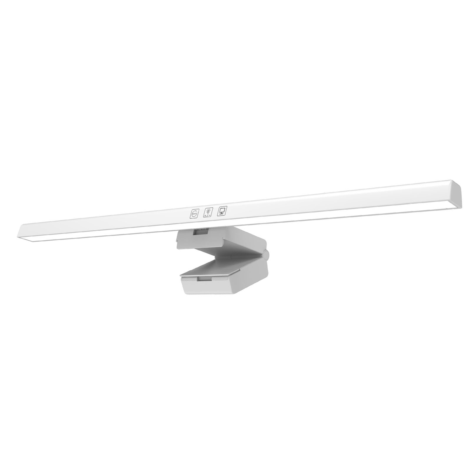 Asymmetrische, Dimmbare Led-schreibtischlampe Mit Blaulichtfilter Und Augenschutz, Computerlampe, Pendelleuchte Für Computermonitor, Weiß