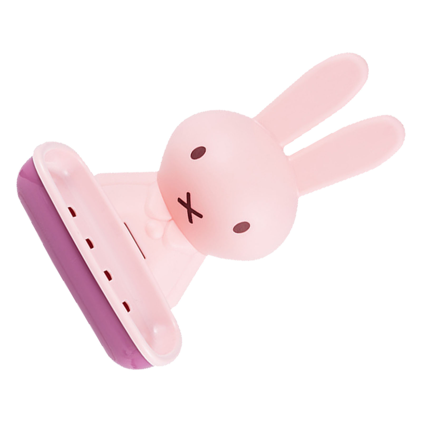 Seifenschale In Hasenform Mit Cartoon-motiv, Abtropfhilfe Ohne Bohren, Niedlicher Und Rückstandsfreier, Wandmontierter Seifenhalter Fürs Badezimmer, Rosa Und Lila.