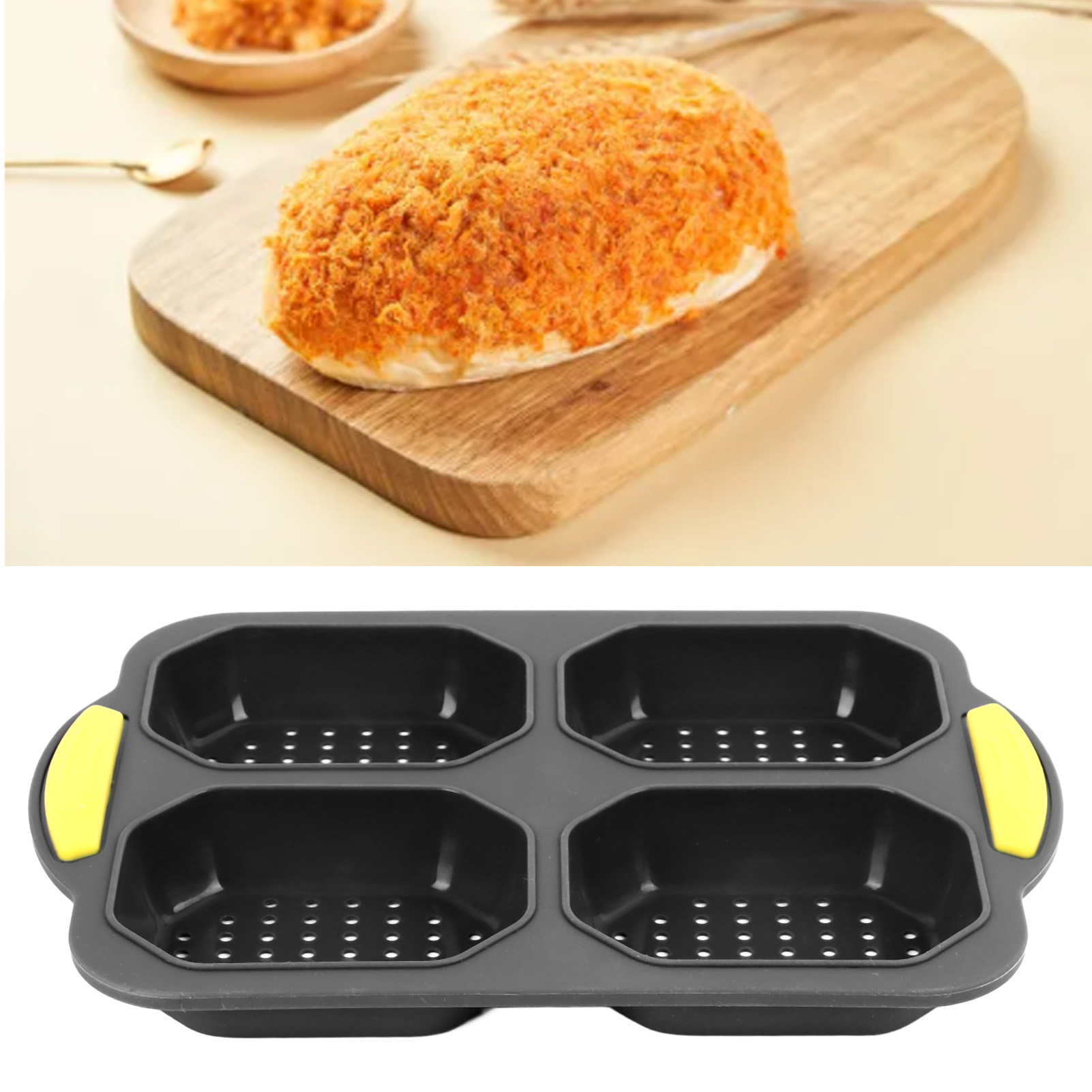 Silikon-baguetteform Mit 4 Fächern, Gebäckform, Kuchenform, Selbstgemachtes Backwerkzeug