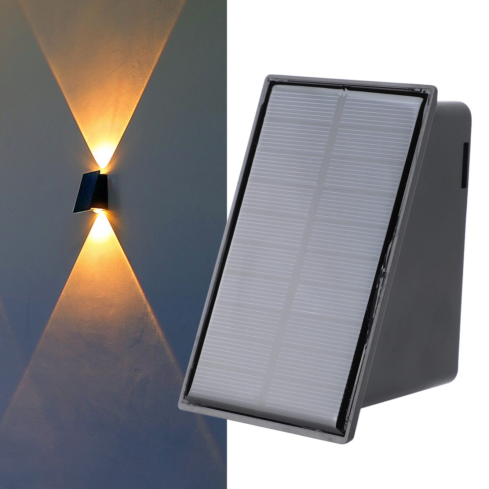 Neigbarer Solarstrahler, Led-wandleuchte Für Garten Oder Hof, Integrierter Wandstrahler Für Zuhause