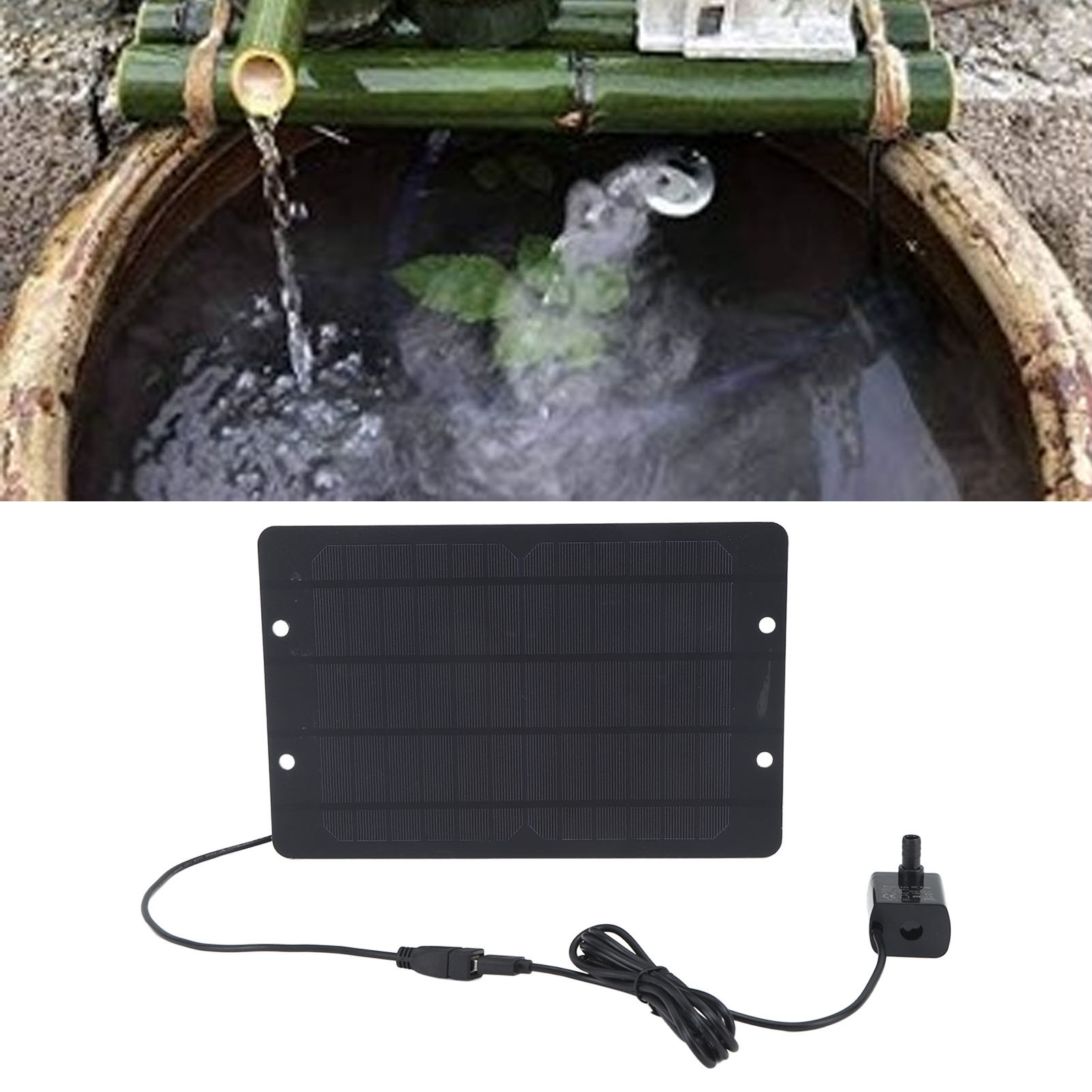 6v 10w Solarbrunnen Mit Pumpe Und Usb-solarpanel Für Vogeltränken, Ideal Für Kleine Teiche, Terrassen Und Aquarien.