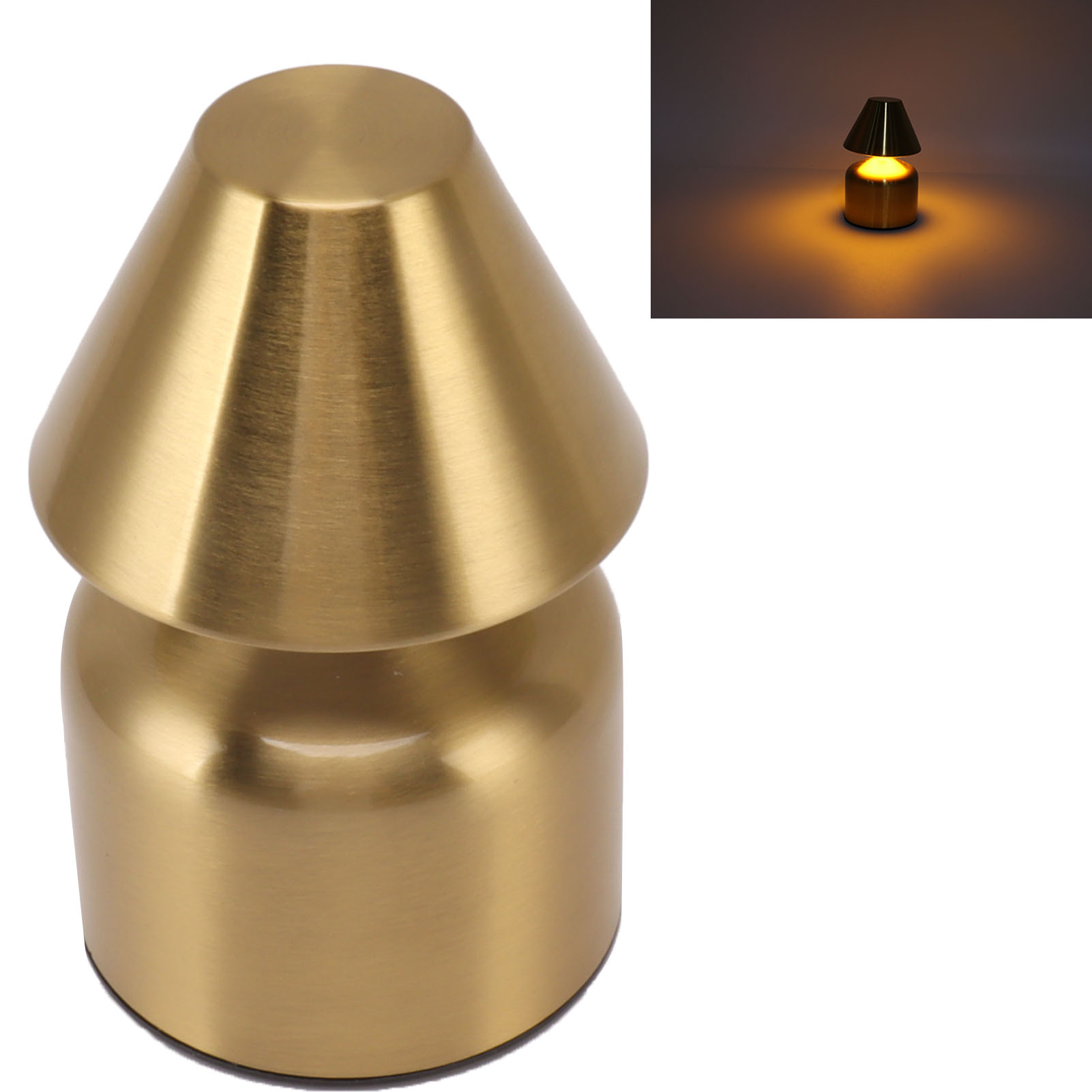 Tragbare Kabellose Touch-tischleuchte Mit Dreifarbigem Licht, Wiederaufladbar, Ideal Für Schlafzimmer, Nachttische, Bars, Als Ambientebeleuchtung Und Für Esstische.