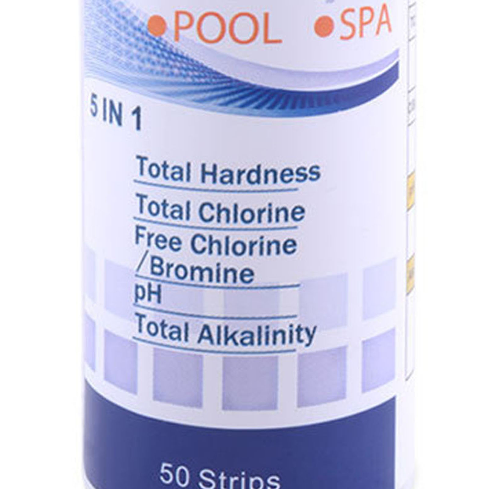 Teststreifen Für Die Schwimmbadwasserqualität: Ph-wert, Säure-/alkalinität, Gesamthärte, Chlor Und 5-in-1-teststreifen.