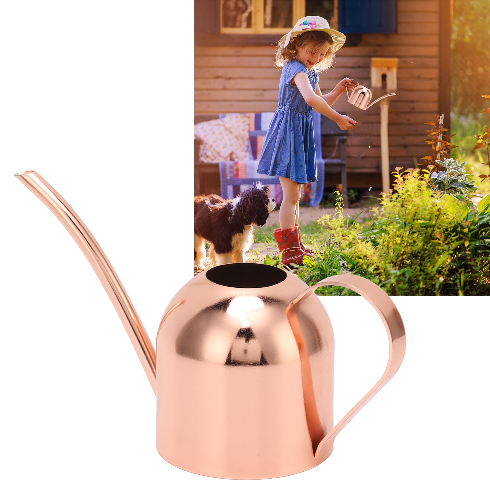 Gartengießkanne, Gießkanne Für Den Gartenbau, Roségoldene Gießkanne Zum Gießen Von Blumen Und Pflanzen
