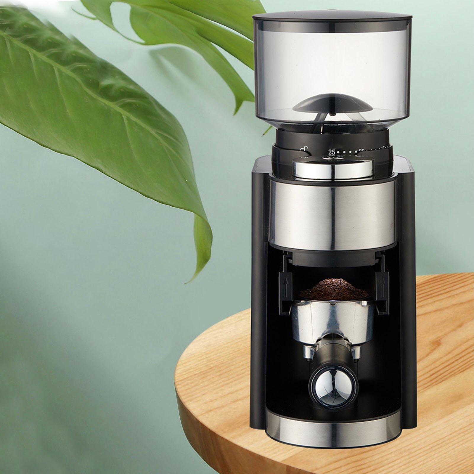 Elektrische Kegelkaffeemühle Aus Edelstahl Mit Einstellbarem Mahlgrad, Filter-espressomaschine, Kleine Haushaltsmühle Mit Einstellbarem Mahlgrad, Europäischer Standard 220 V.