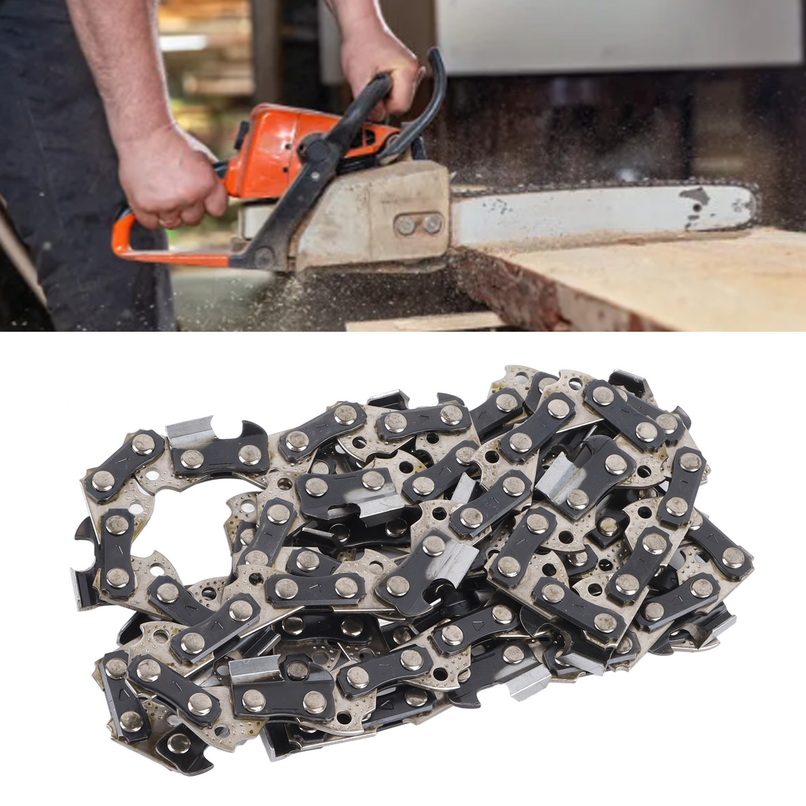 Kleine 3/8"-kettensägenkette - 16 Zoll, 59 Glieder, 29 Klingen