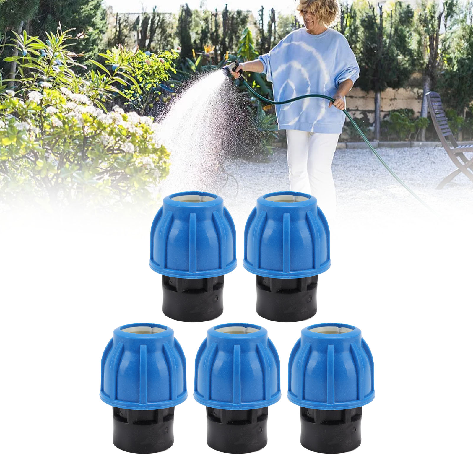 Packung Mit 5 Pe-direktkompressions-schnellkupplungen Für Trinkwasserleitungen, Innengewinde 25g1/2.