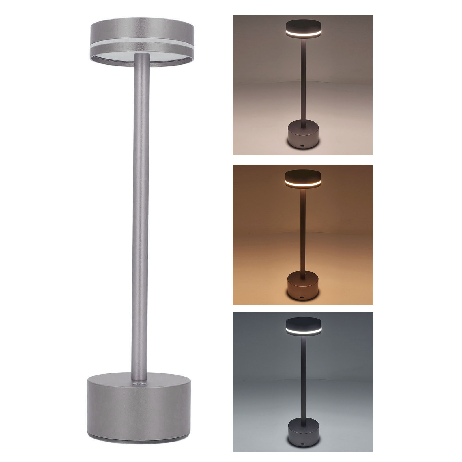 Wiederaufladbare, Berührungsempfindliche, Kabellose Led-schreibtischlampe, Erhältlich In 3 Farbtemperaturen, Tragbar Und Ideal Für Wohnzimmer, Büro, Schlafzimmer, Studentenwohnheim, Esszimmer Und Camp
