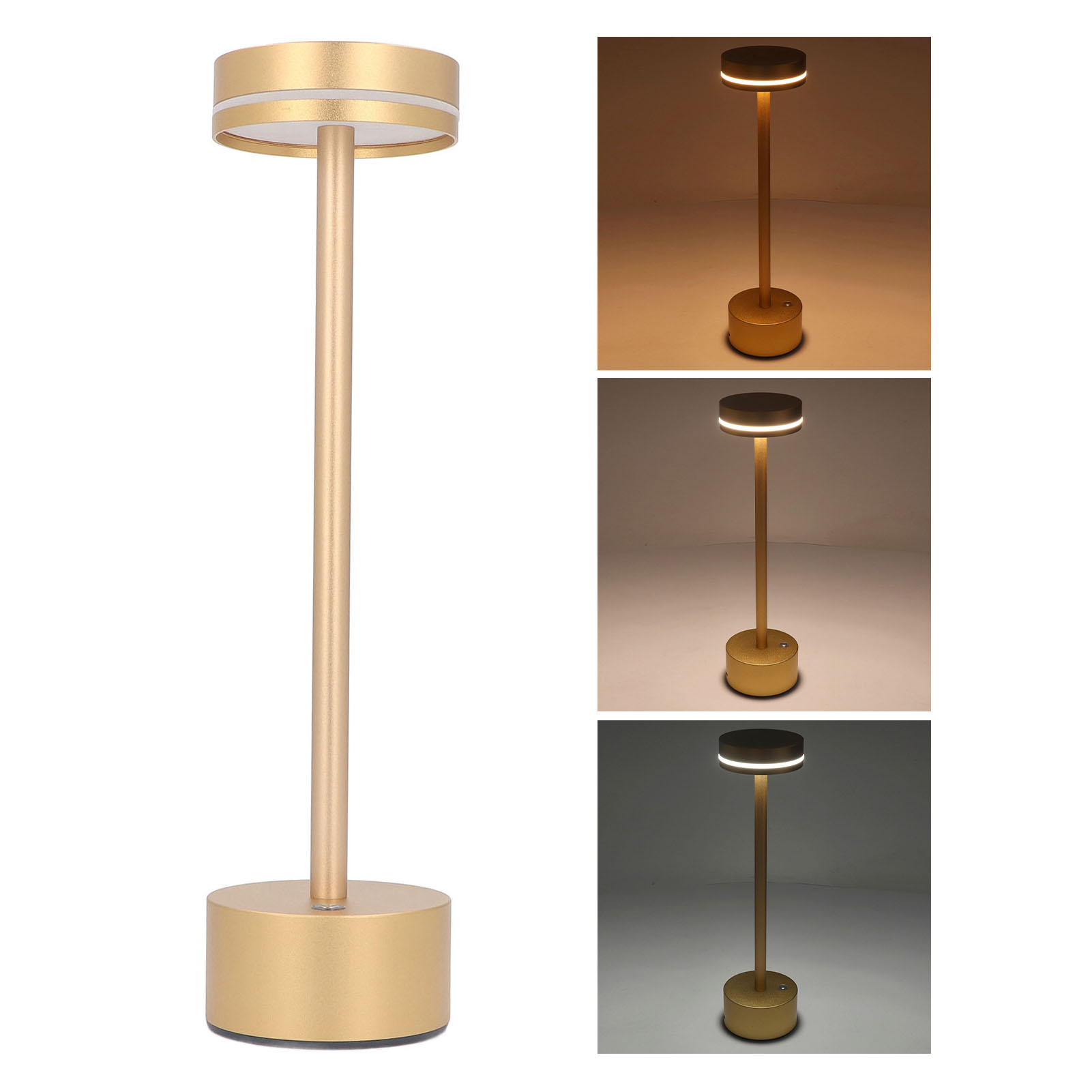 Wiederaufladbare, Berührungsgesteuerte, Kabellose Led-schreibtischlampe Mit 3 Farbtemperaturen, Tragbar Und Ideal Für Wohnzimmer, Büro, Schlafzimmer, Studentenwohnheim, Esszimmer Und Camping. (auch In