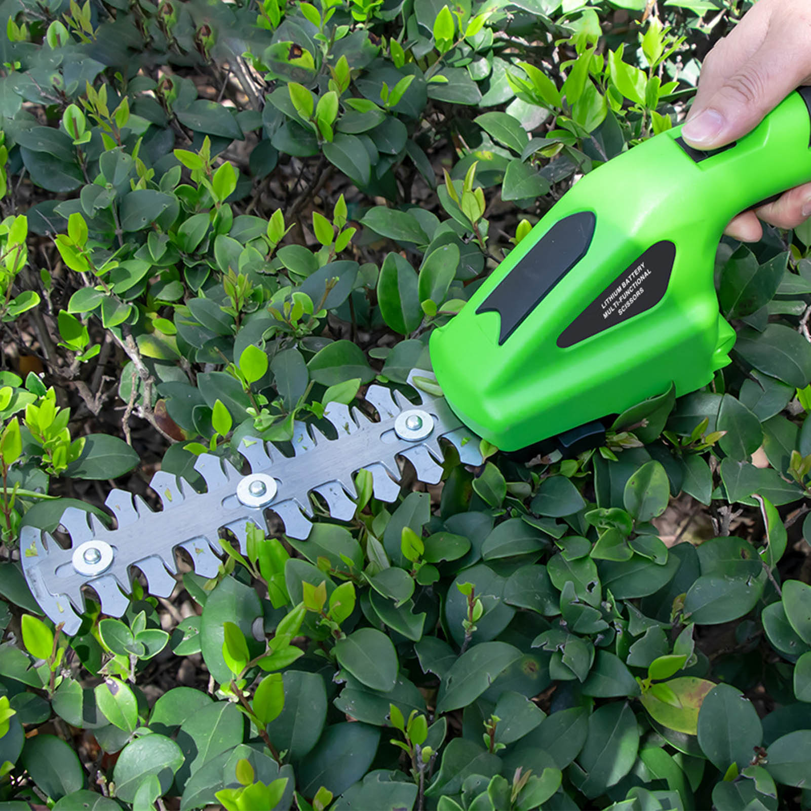 Heckenschere, Akkubetriebene Gartenschere Mit Lithiumbatterie, Hochleistungs-lithiumbatterie, Einhändig Bedienbare Heckenschere.