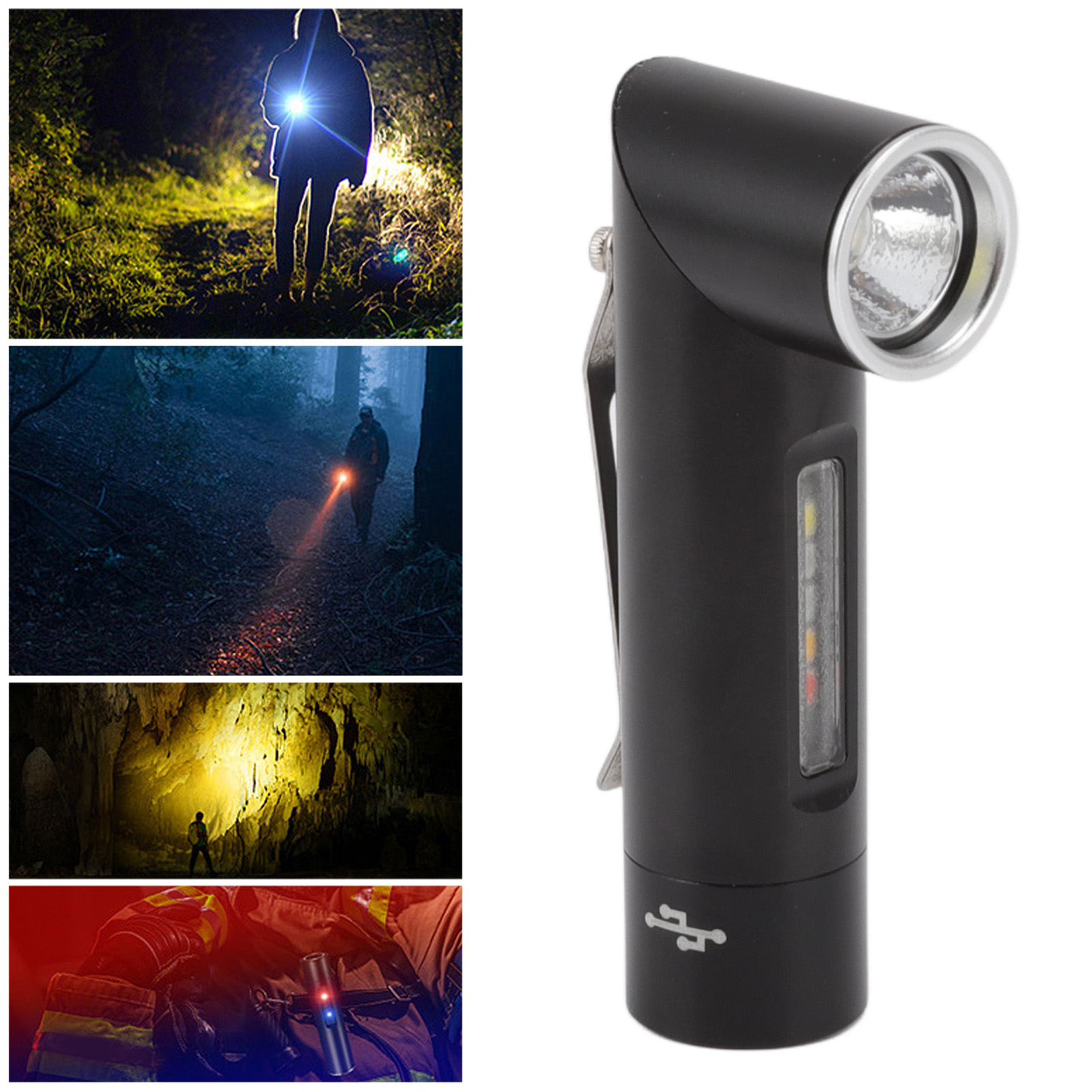 Faltbare Taschenlampe, Wiederaufladbare Mini-taschenlampe, Magnetische Arbeitsleuchte, Led-taschenlampe