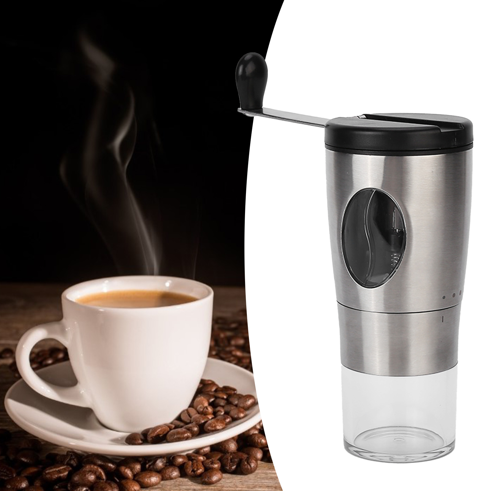 Handkurbel-kaffeemühle, Edelstahl-kaffeemühle, Manuelle Kaffeemühle