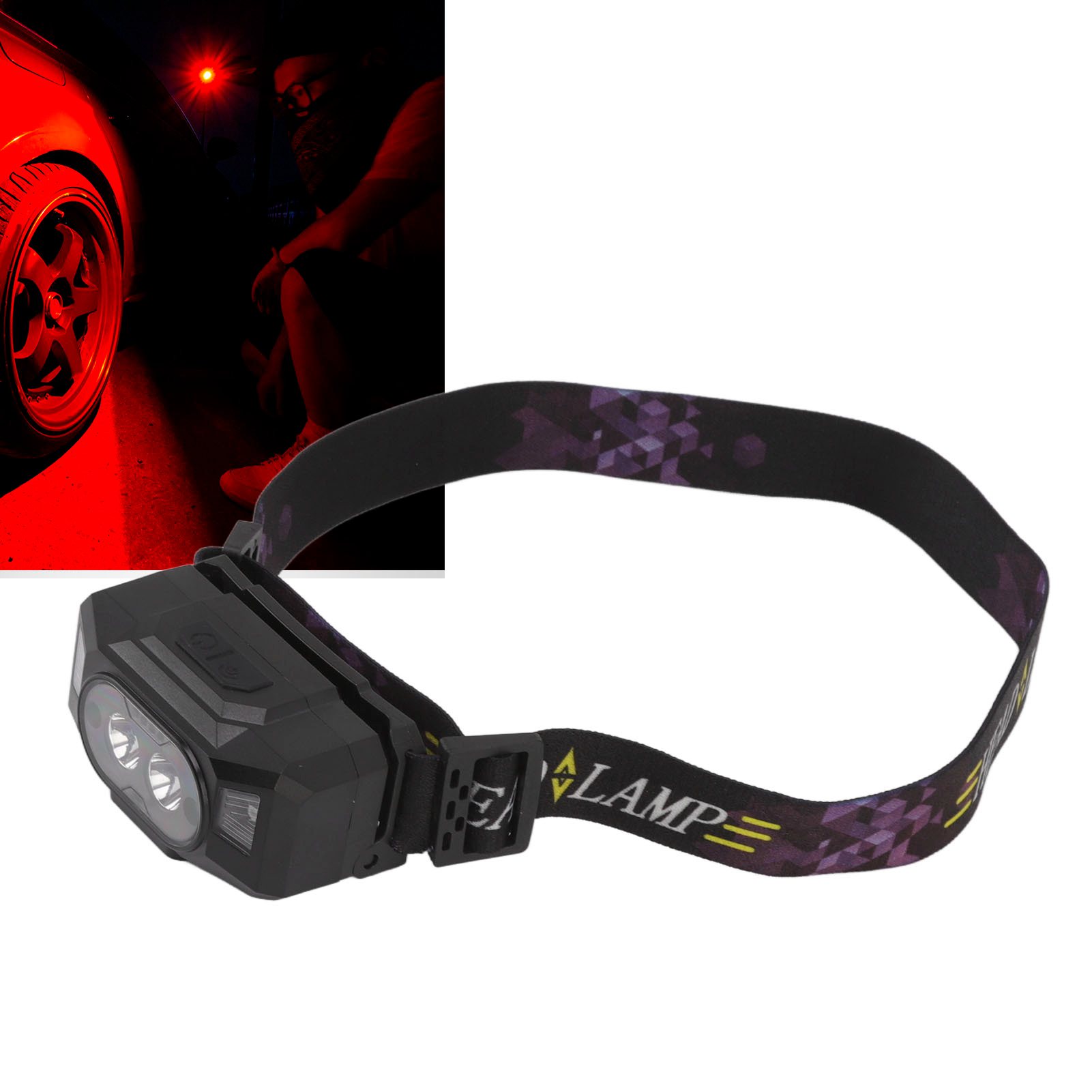 Led-sensor-stirnlampe, Hochintensive Outdoor-stirnlampe, Wiederaufladbar, Wellensensor, Ultrahell, Geeignet Zum Angeln, Joggen Bei Nacht Und Camping.