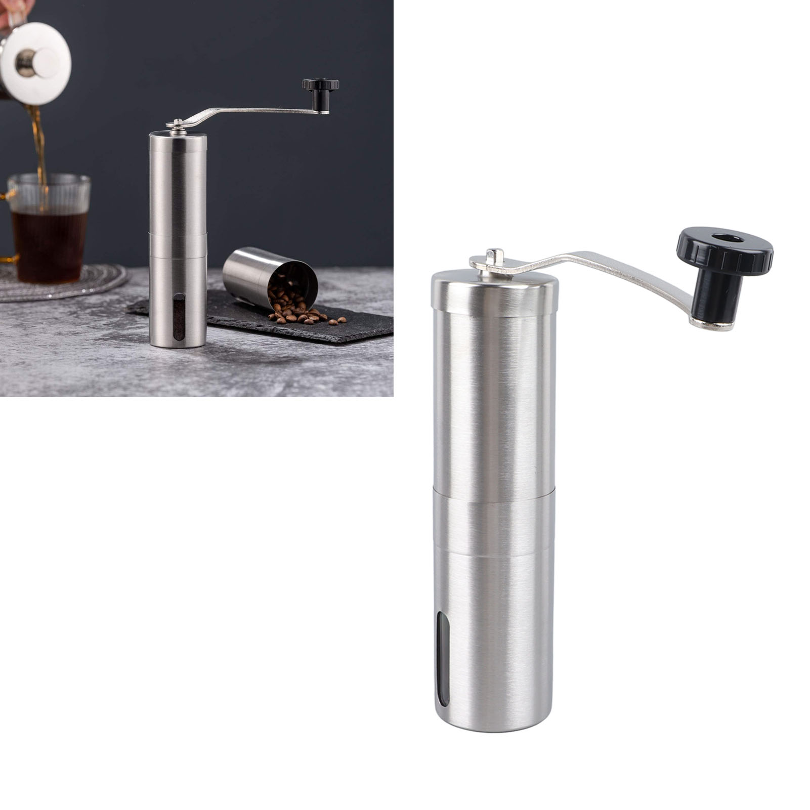 Tragbare Kaffeemühle Aus Edelstahl, Manuelle Kaffeemaschine Für Zuhause