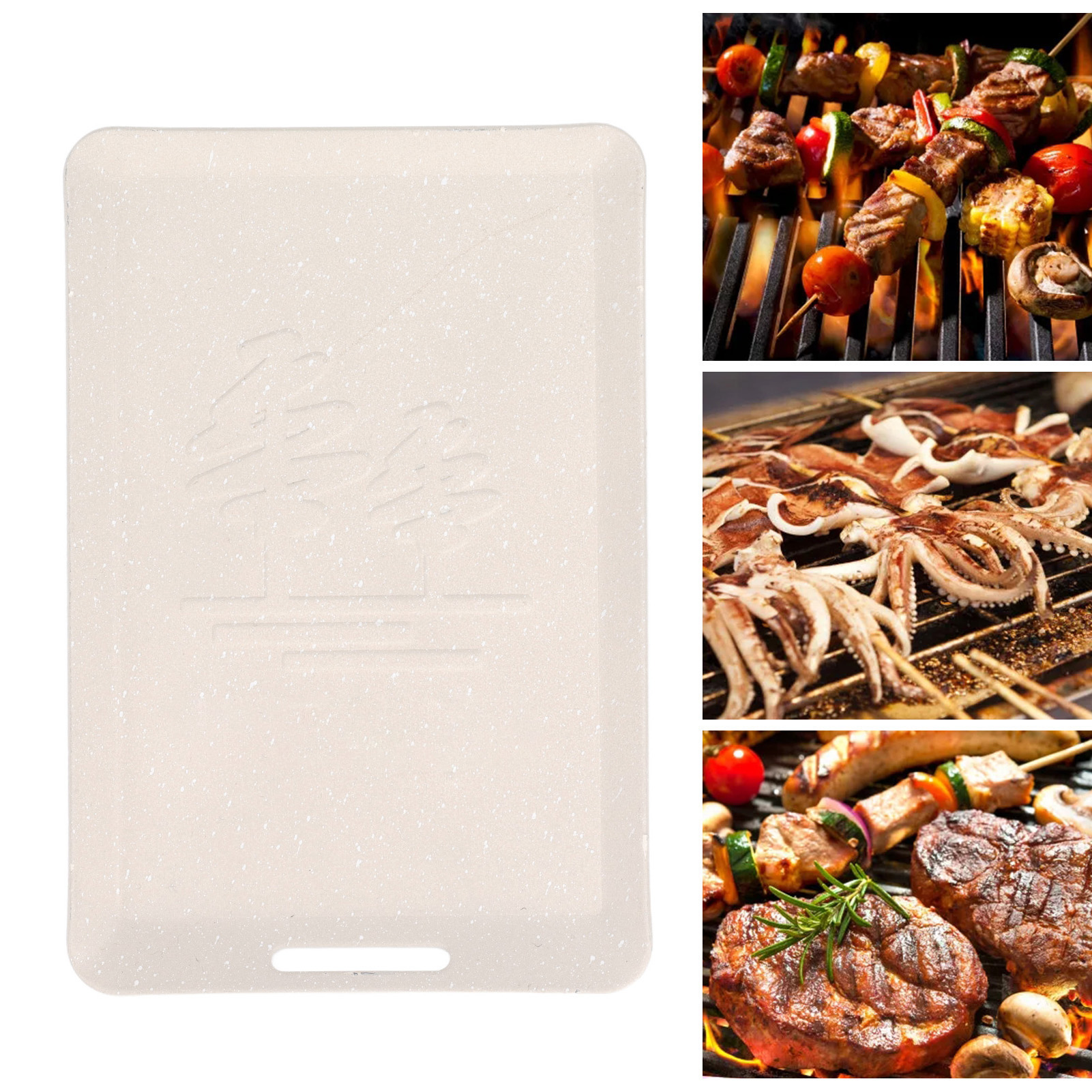 Mini-grillpfanne Für Draußen, Ideal Zum Wandern, Angeln, Grillen, Fischbraten, Camping, Steakpfanne, Teppanyaki-pfanne, Cremeweiß