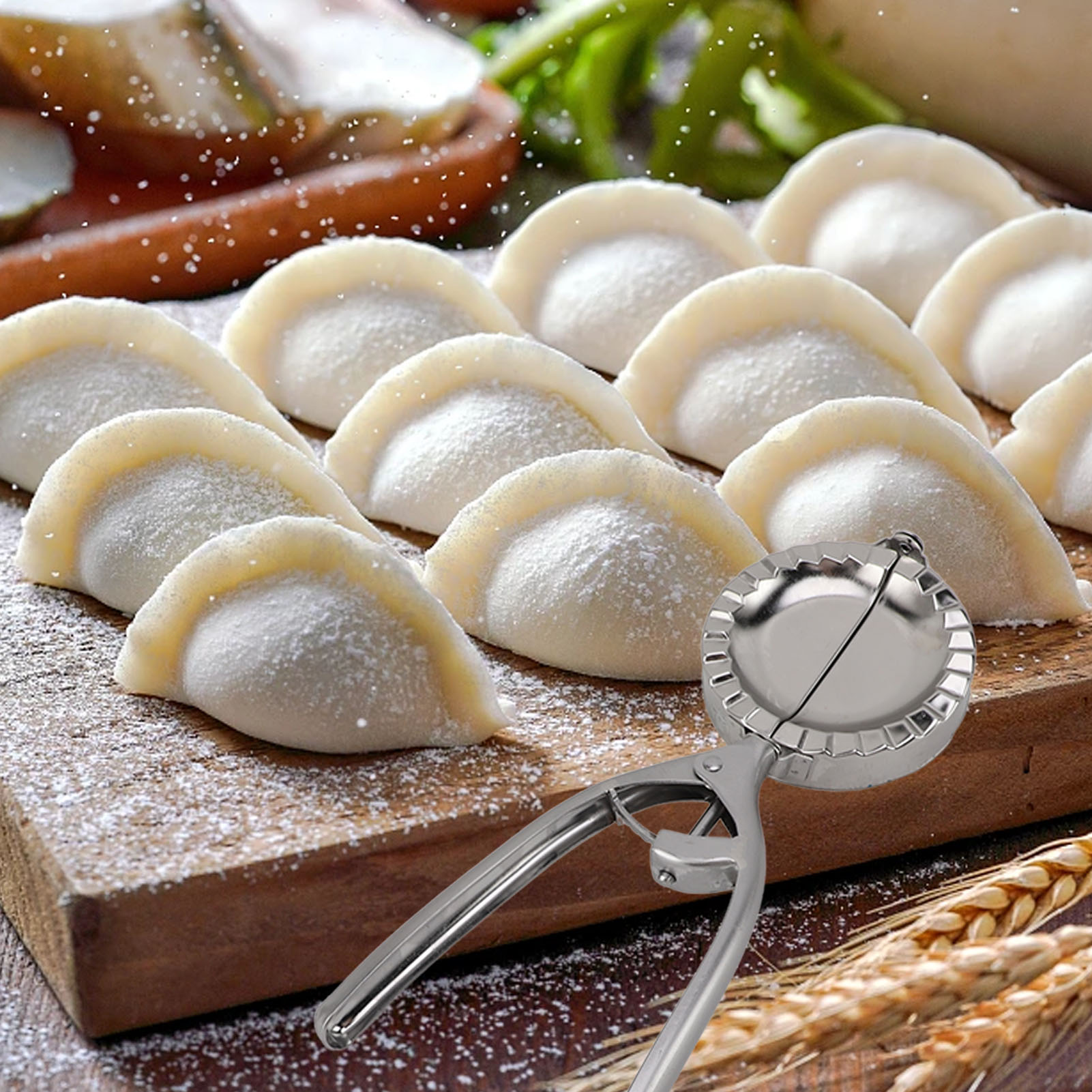 2-in-1 Ravioli-maschine Und -presse Aus Edelstahl 304, Multifunktionaler Teigschneider Und Ravioli-form, Geeignet Für Gefüllte Teigrollen, Ravioli Und Wontons, Mit Langem Griff, Ravioli-herstellungswe