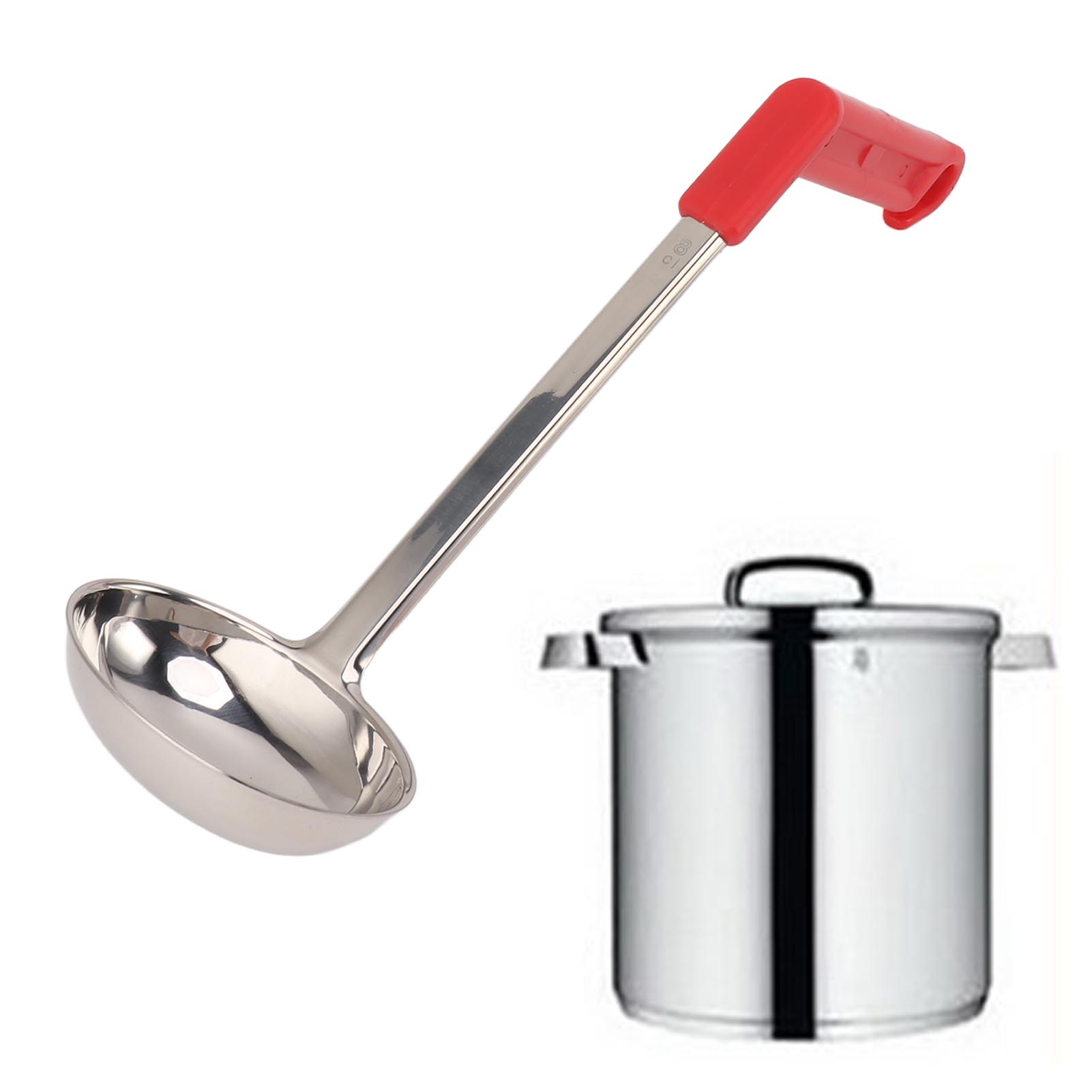 Suppenkelle Aus Edelstahl 304 Mit Gebogenem Griff, 80 Ml