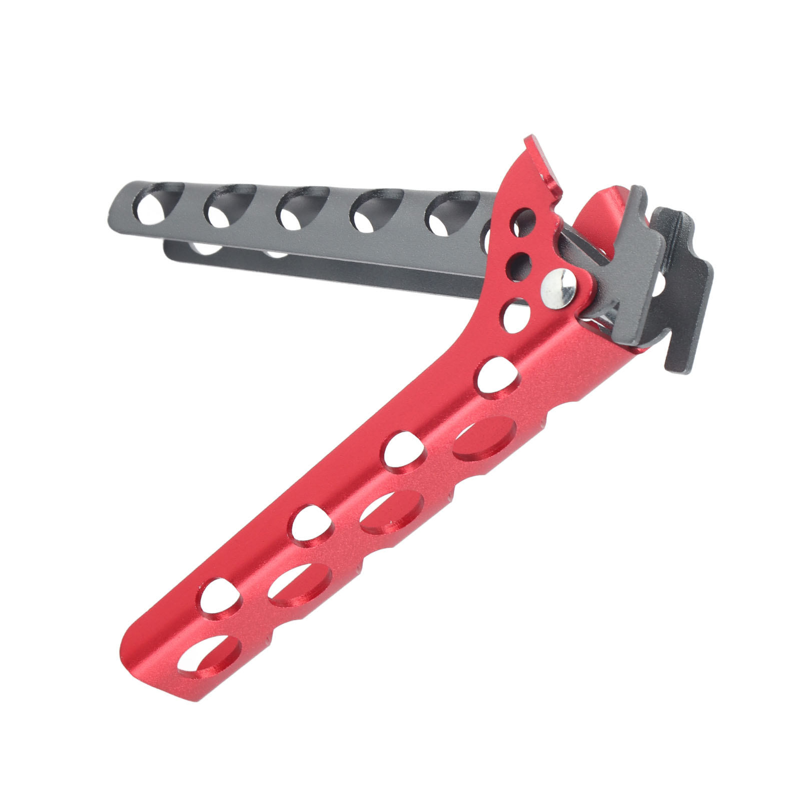 Camping-topfzubehör, Topfzange Aus Aluminiumlegierung Mit Anti-verbrennungs- Und Anti-rutsch-funktion, Camping-topfzange, Bratpfannenzange, Schwarz Und Rot.