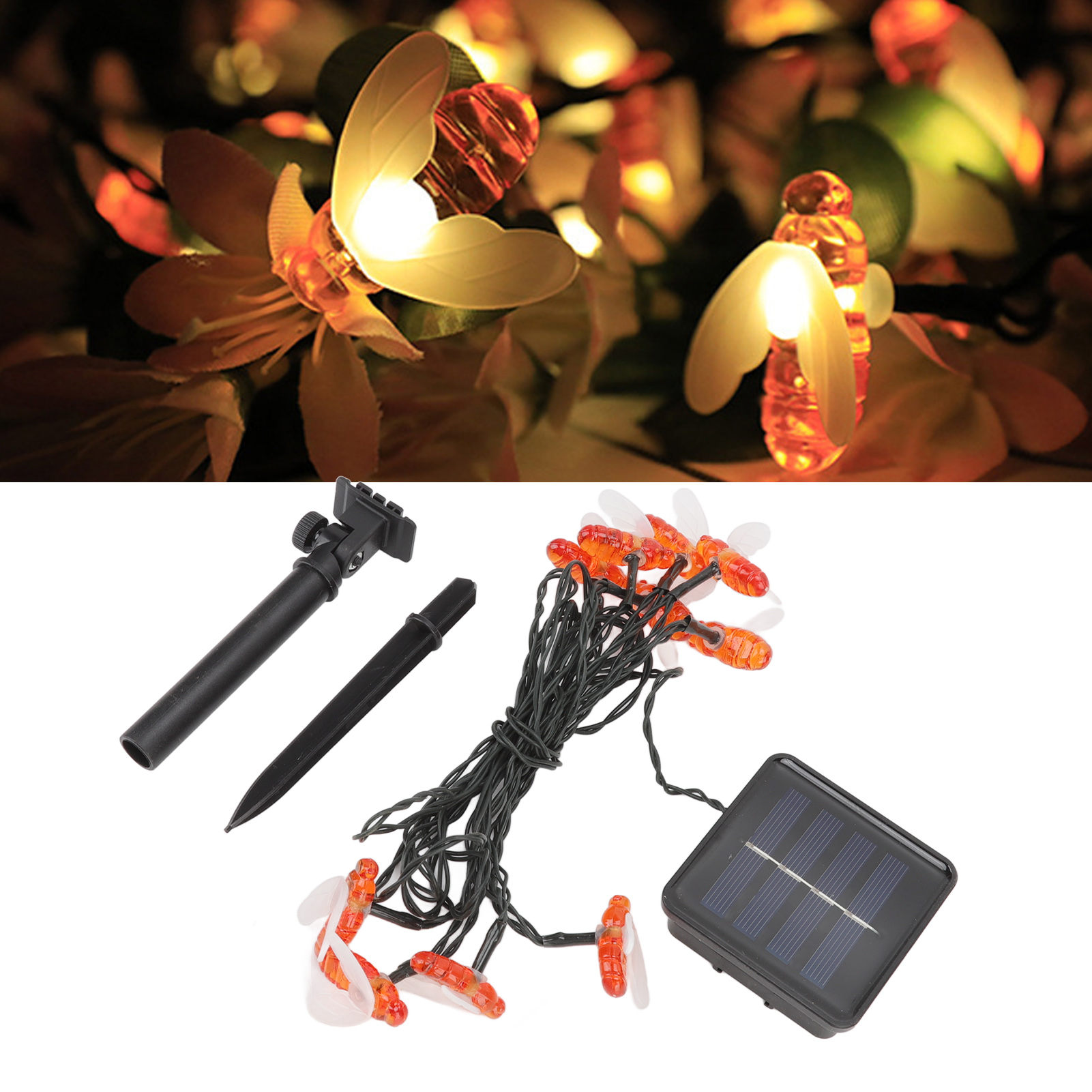 Wasserdichte Lichterketten In Bienenform, Weihnachtsdekorationen, Led-lichterketten In Insekten- Und Bienenform
