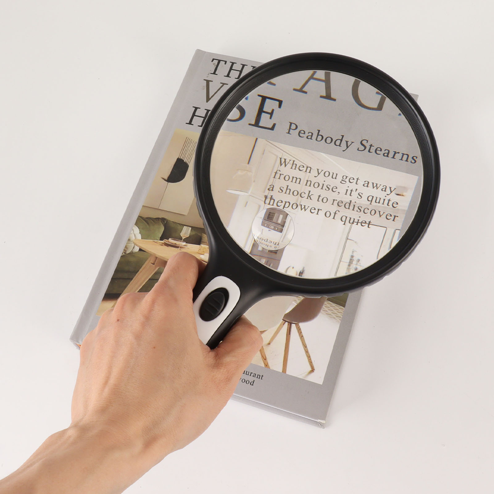 Taschenlupe Mit Led-licht (4 Leds) Für Ältere Menschen Zum Lesen, Zeitunglesen, Begutachten Von Schmuck Und Für Hochauflösende Vergrößerung.
