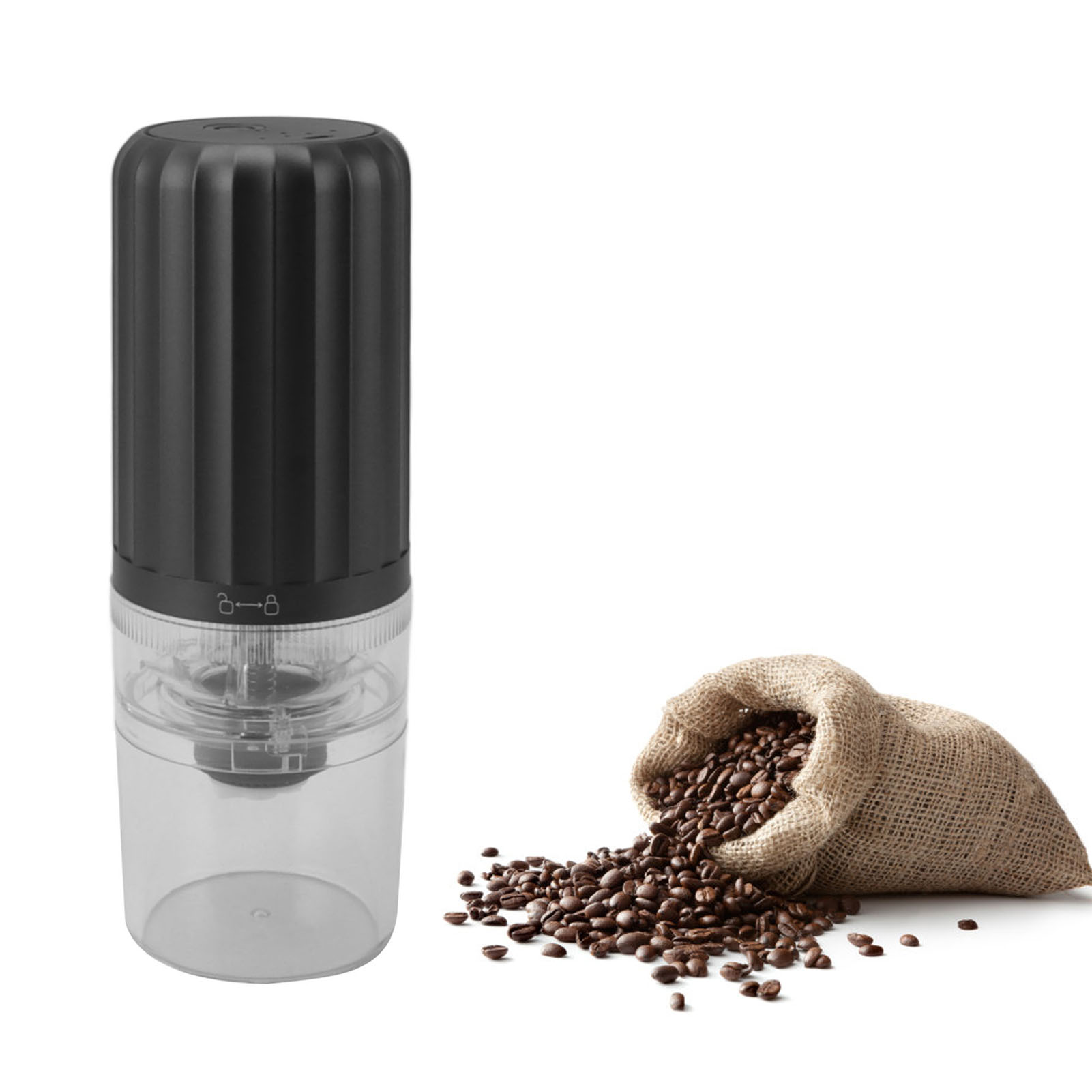 Tragbare Elektrische Kaffeemühle, Kabellose Kaffeemühle, Vollautomatische Usb-aufladung, Ideal Für Gartenpartys, Einstellbarer Mahlgrad.