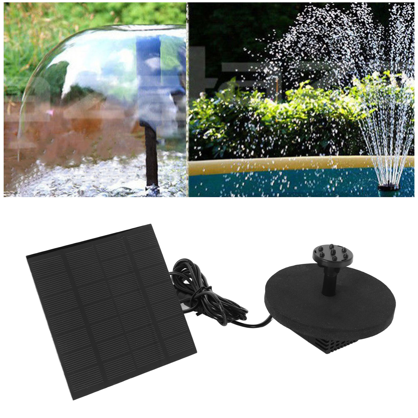Quadratische Solarbrunnen Eignen Sich Für Vogeltränken, Gartenbrunnen, Gartenteiche, Terrassengärten Und Aquarien.