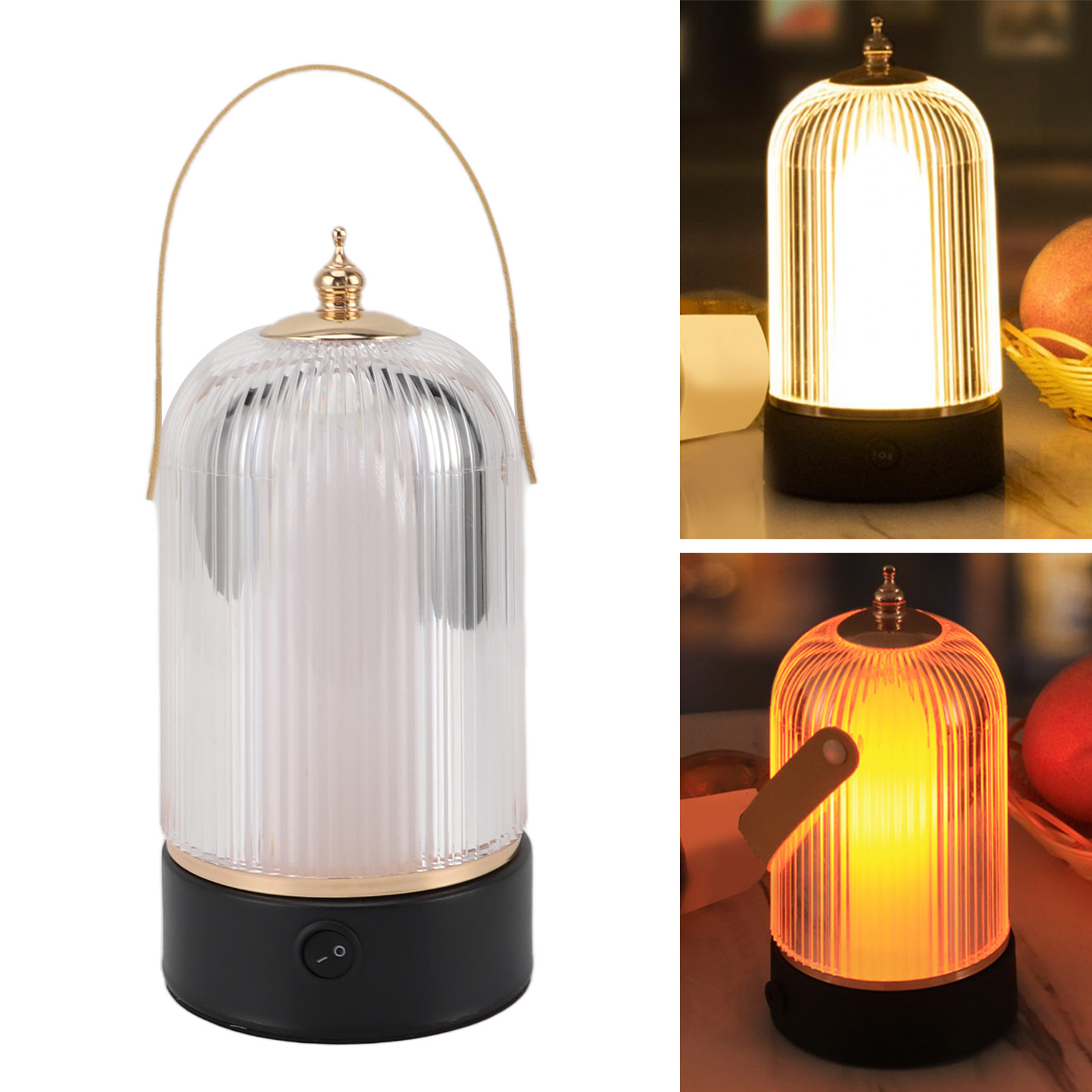 Tragbare Kabellose Led-schreibtischlampe Mit Druckknopfschalter, 3 Modi, Blinkender Flammeneffekt, Dekorative Tischlampe, Ideal Als Nachtlicht Für Schlafzimmer, Bar, Restaurant Und Als Ambientebeleuch