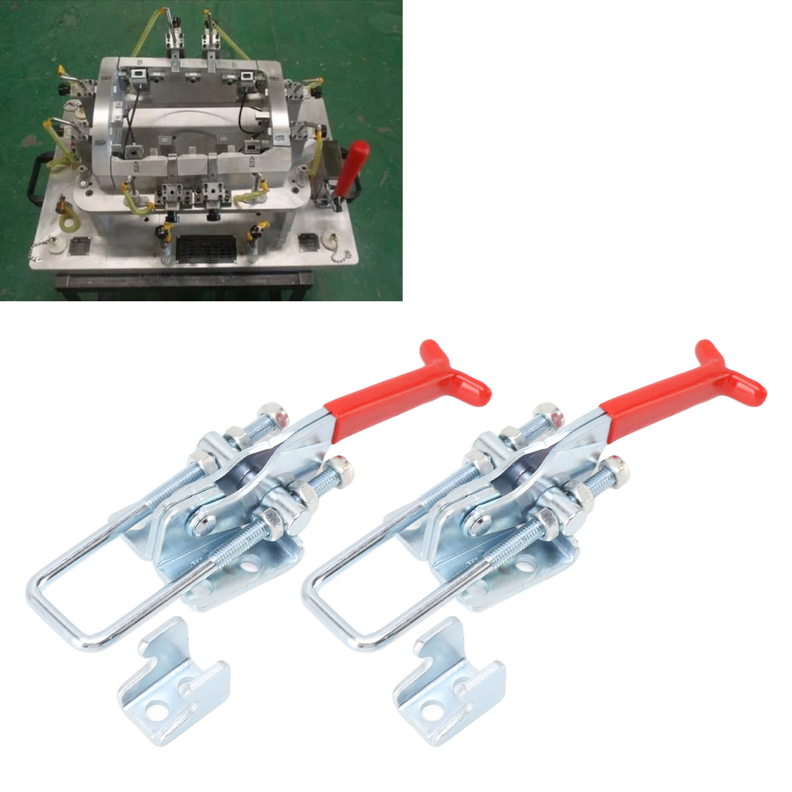 2 Sets/verkauf Verstellbare Clips, Haken, Schnellverschlüsse, Verriegelungsvorrichtungen, Zugschlaufen, Gh 431, Kastenschlaufen, Eisenschlaufen