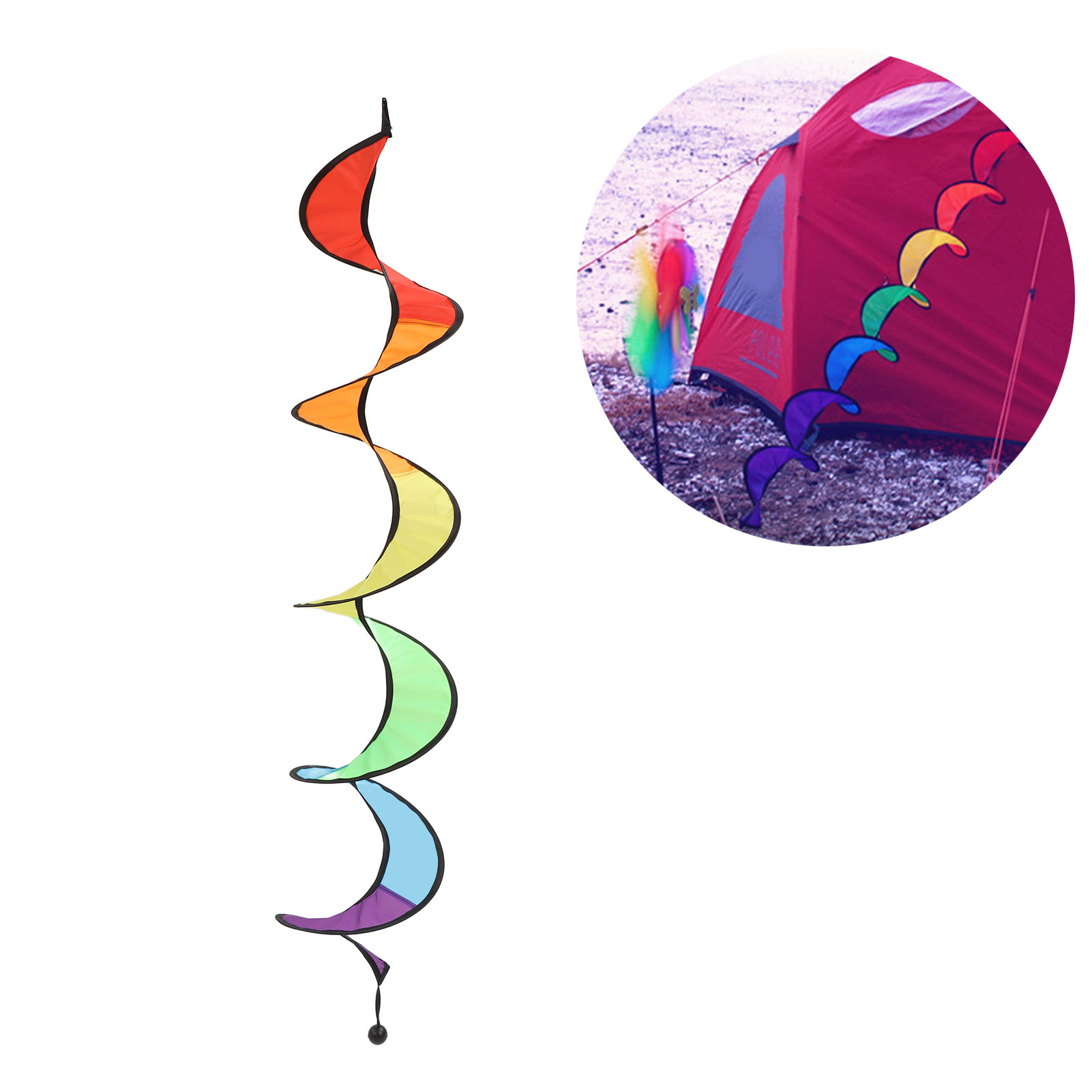 Zeltdekorationen Fürs Camping: Regenbogenwimpel, Windmühle, Sonnenschirm, Aufhängeseil, Buntes, Drehbares Windband Für Kinder