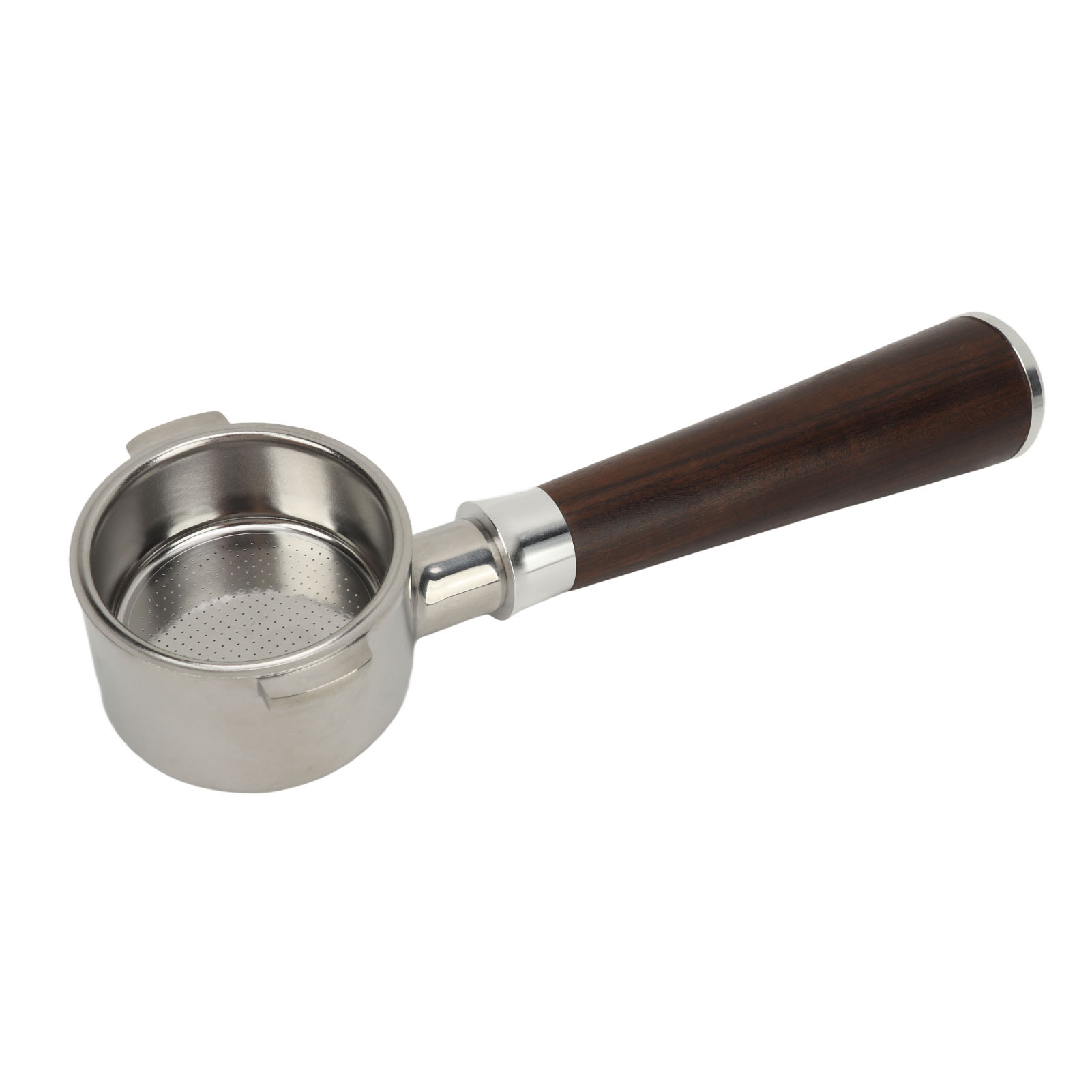 Kaffeegriff Aus Edelstahl Für Delonghi Espressomaschinen, 51 Mm Doppelohr-griff Ohne Boden.