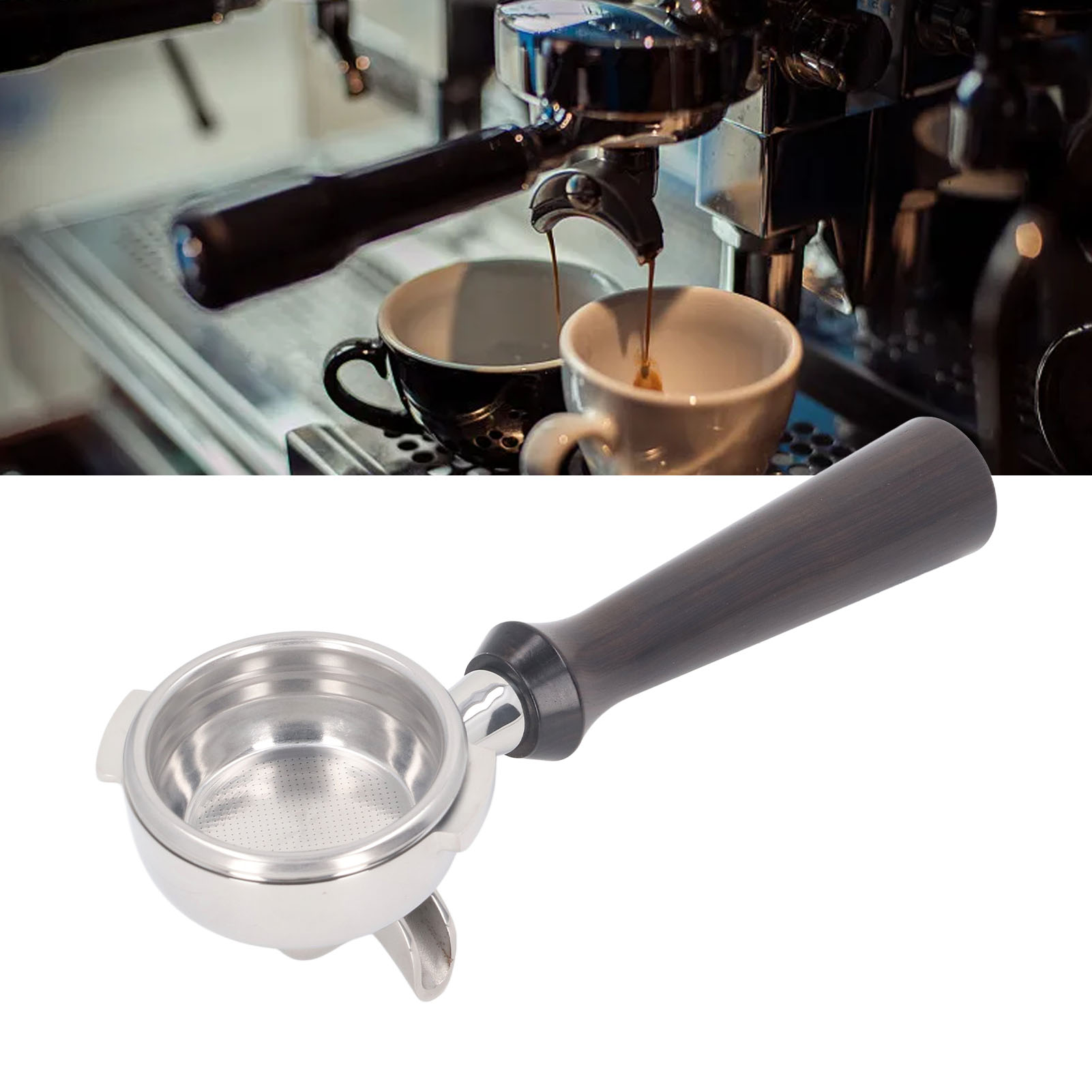 Nuova 58-mm-doppelauslauf-kaffeemaschine Mit Edelstahlgriff, Modell F, Farbe: Lila-sandelholz