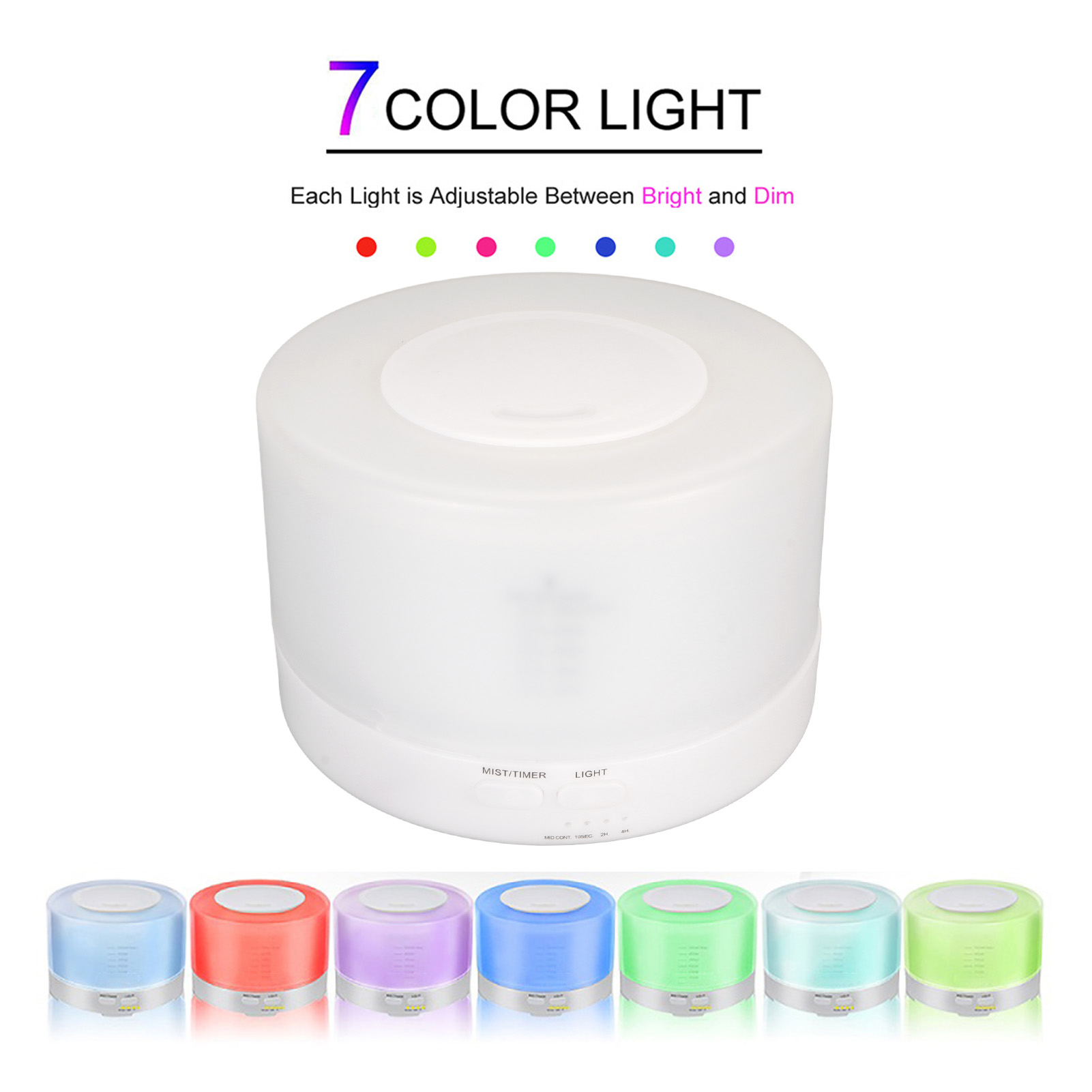 500 Ml Reinweißer Ultraschall-aroma-diffusor, Luftbefeuchter Für Den Heimgebrauch, Europäischer Standard 100–240 V