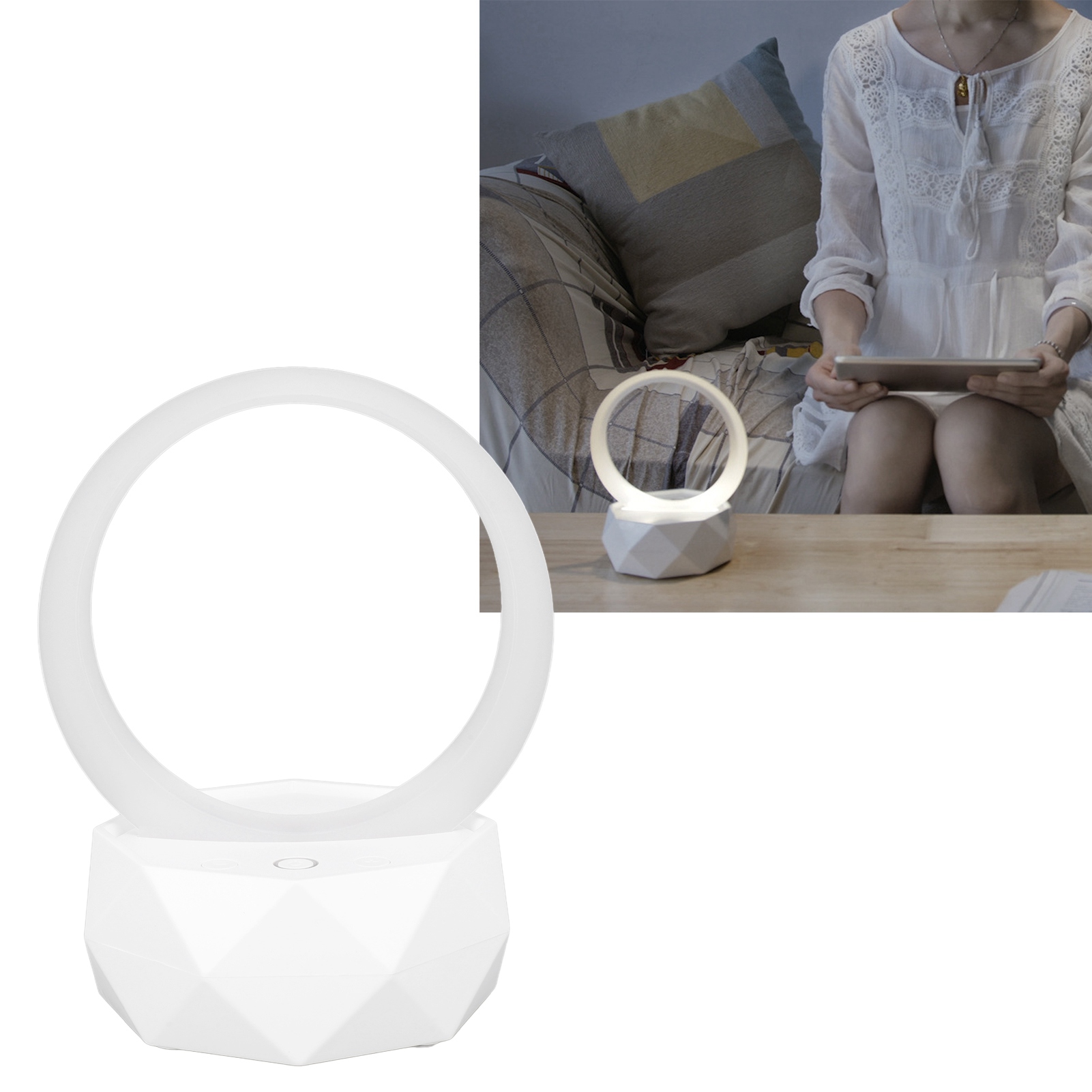 Kabelloses, Intelligentes Nachtlicht Mit Bluetooth-lautsprecher Für Den Heimgebrauch, Mit Sieben Farboptionen.