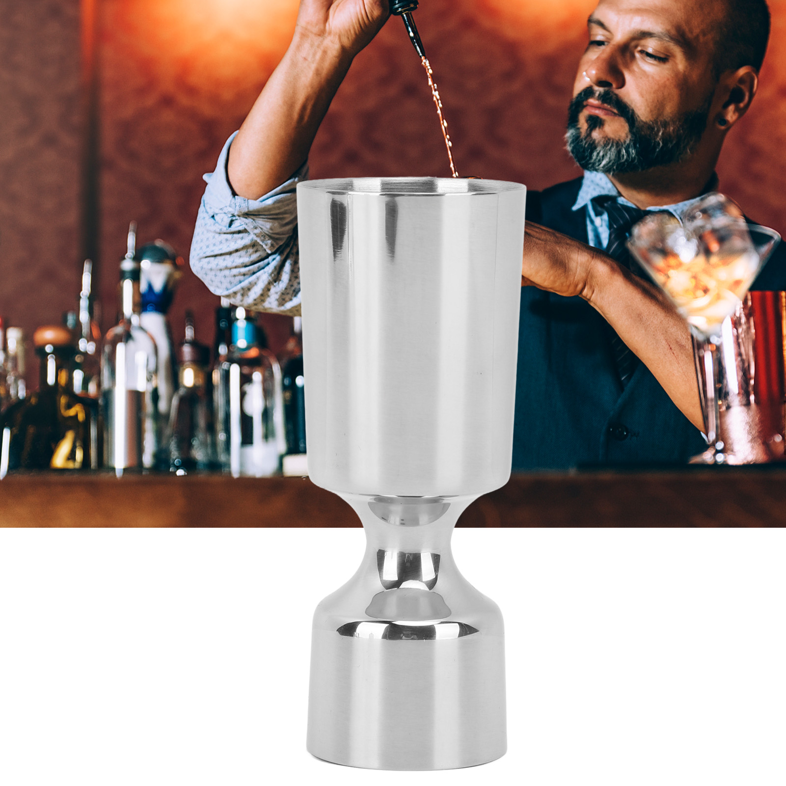 Doppelmessbecher Aus Edelstahl 304, Japanischer Stil, Barkeeper-werkzeug, Messbecher