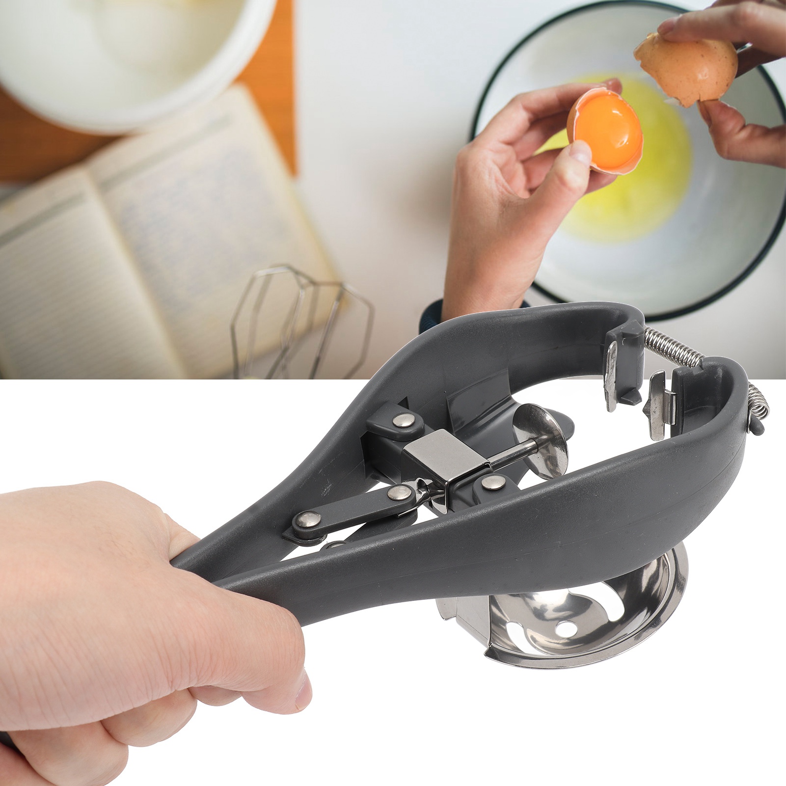 Eieröffner, Eierschäler, Küchenutensil Aus Edelstahl, Eigelb- Und Eiweißtrenner