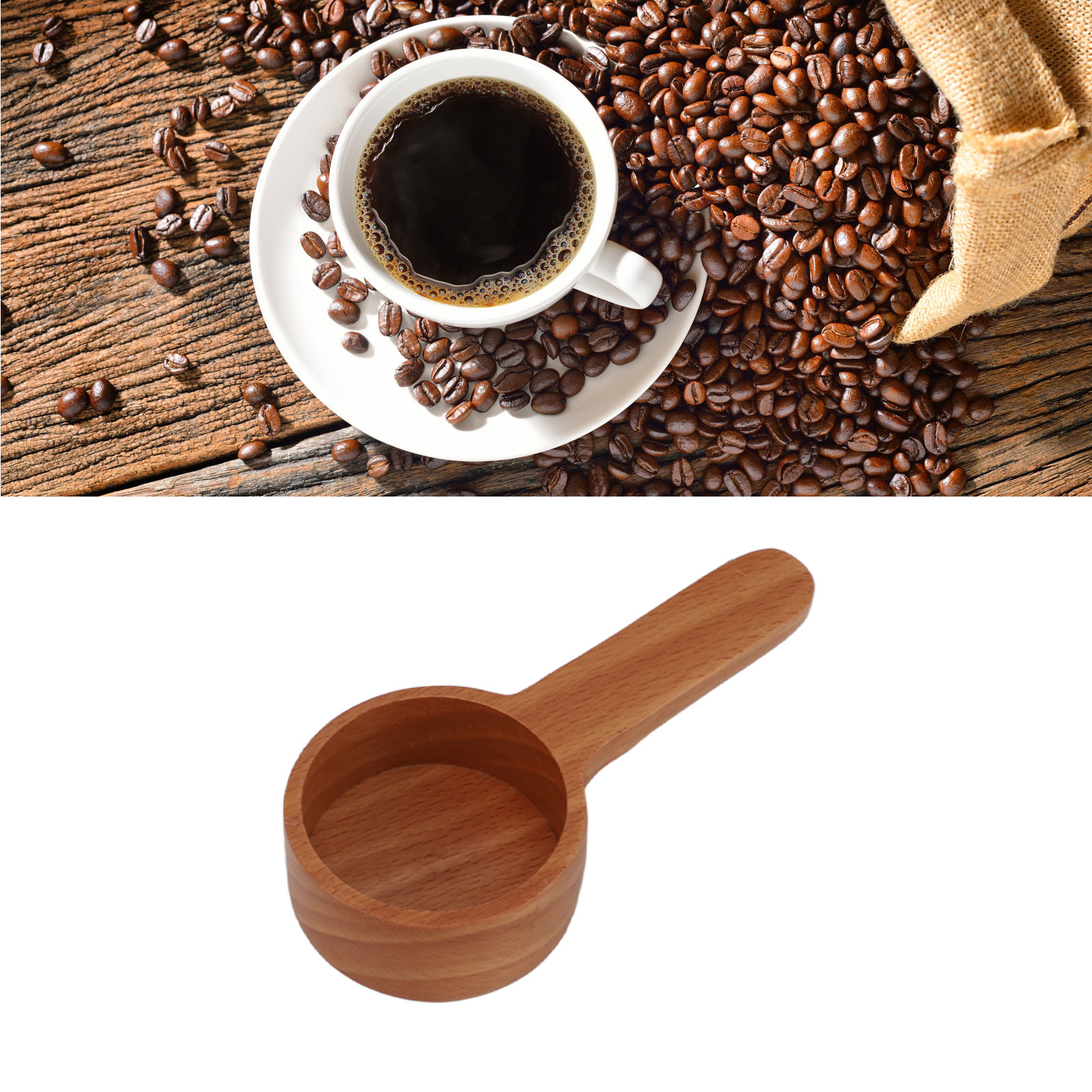 Kaffeemesslöffel Aus Massivholz, Gramm-messlöffel, Milchpulver-messlöffel, Naturholzfarbe