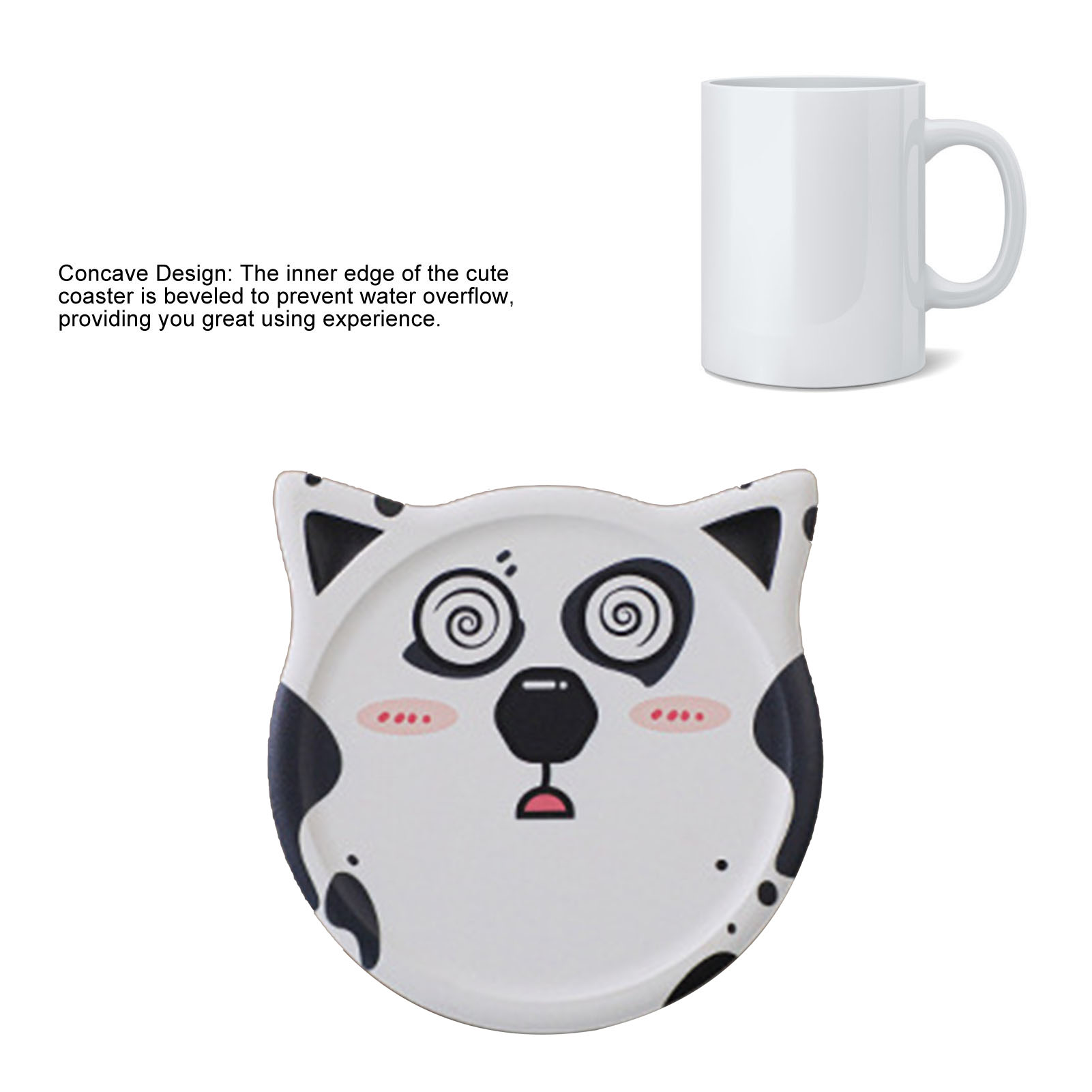 Keramikuntersetzer, Kreative Untersetzer Mit Katzenmotiven, Saugfähige Korkuntersetzer, Niedliche Untersetzer Mit Cartoon-hunden.